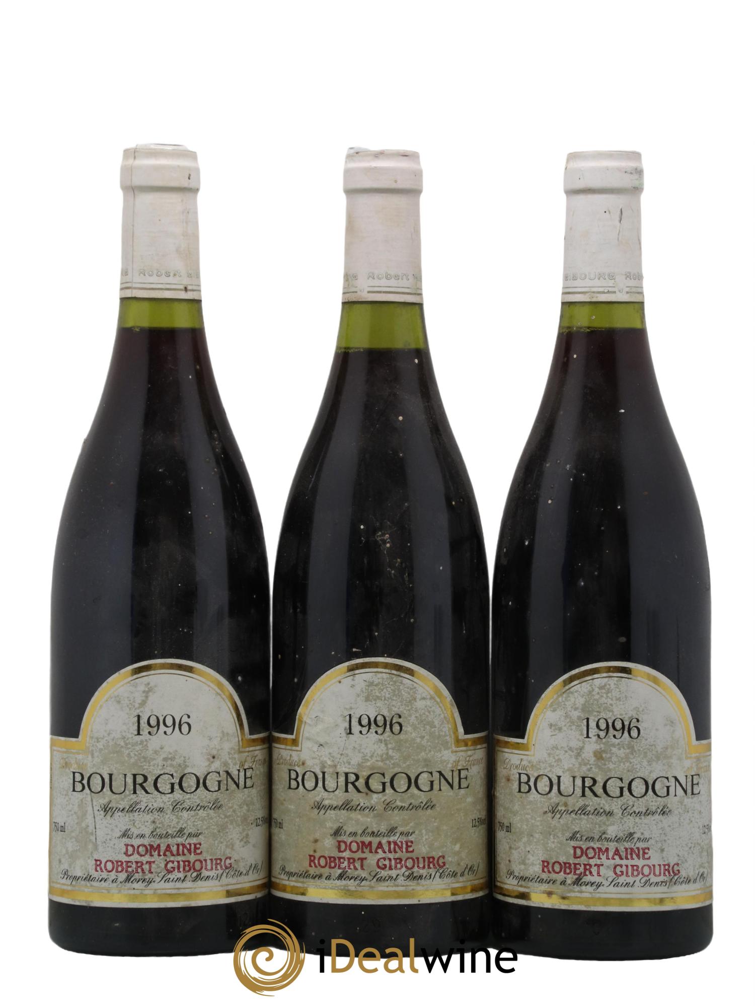 Bourgogne Robert Gibourg 1996 - Lot de 3 bouteilles - 0