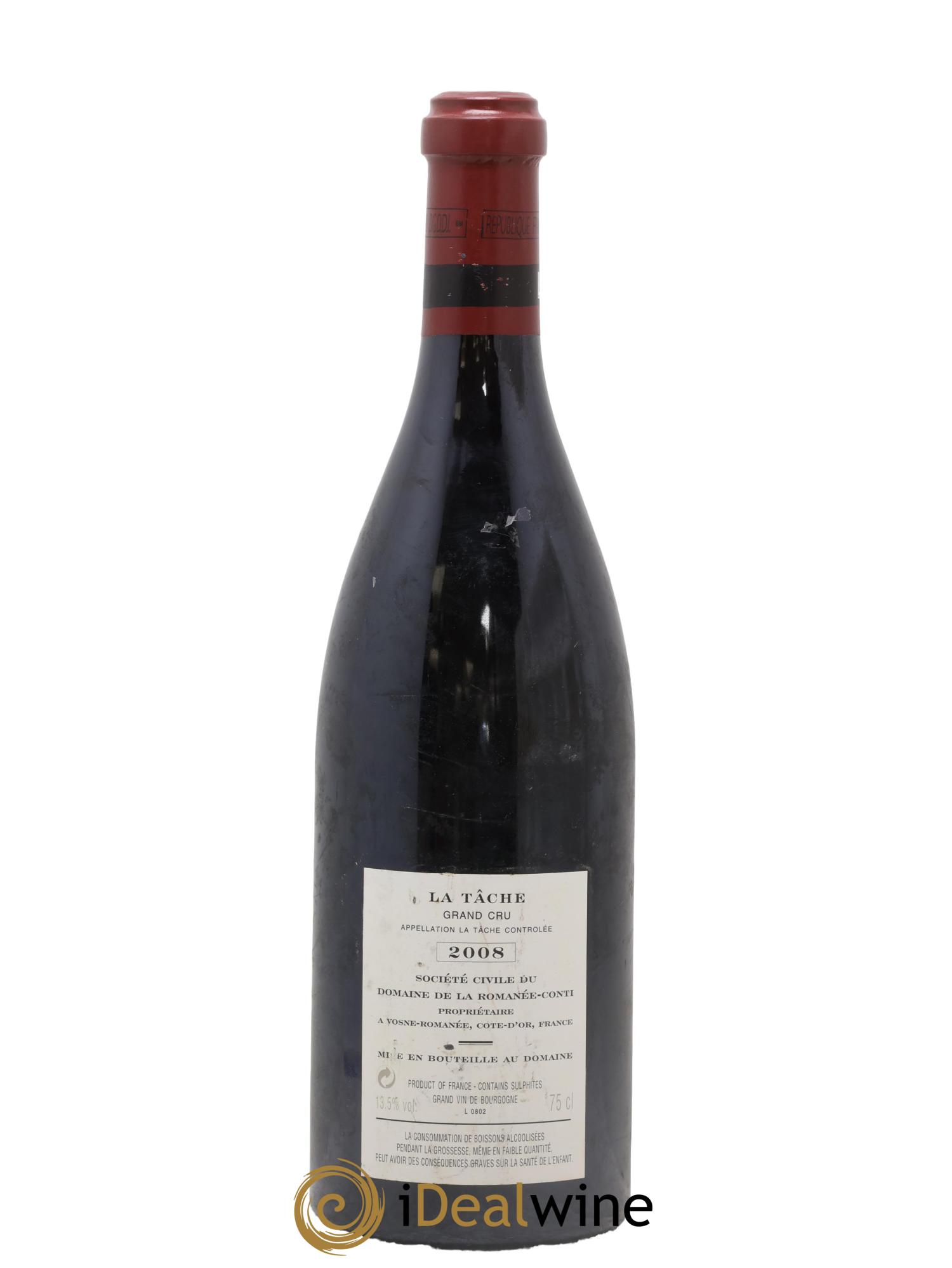 La Tâche Grand Cru Domaine de la Romanée-Conti 2008 - Lotto di 1 bottiglia - 1