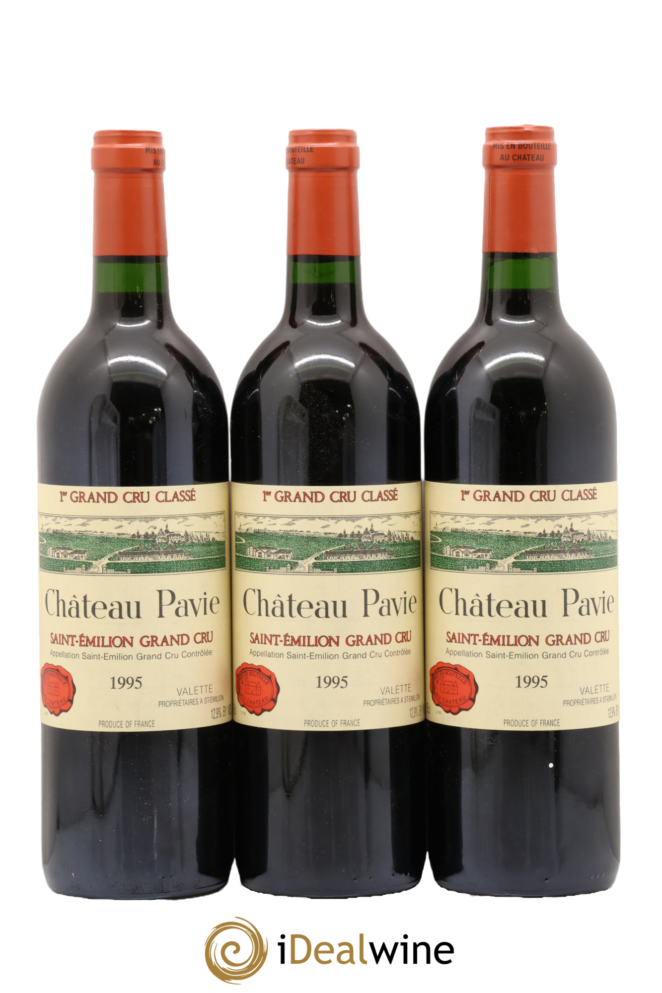 Château Pavie 1er Grand Cru Classé A 1995 - Lot de 3 bouteilles - 0