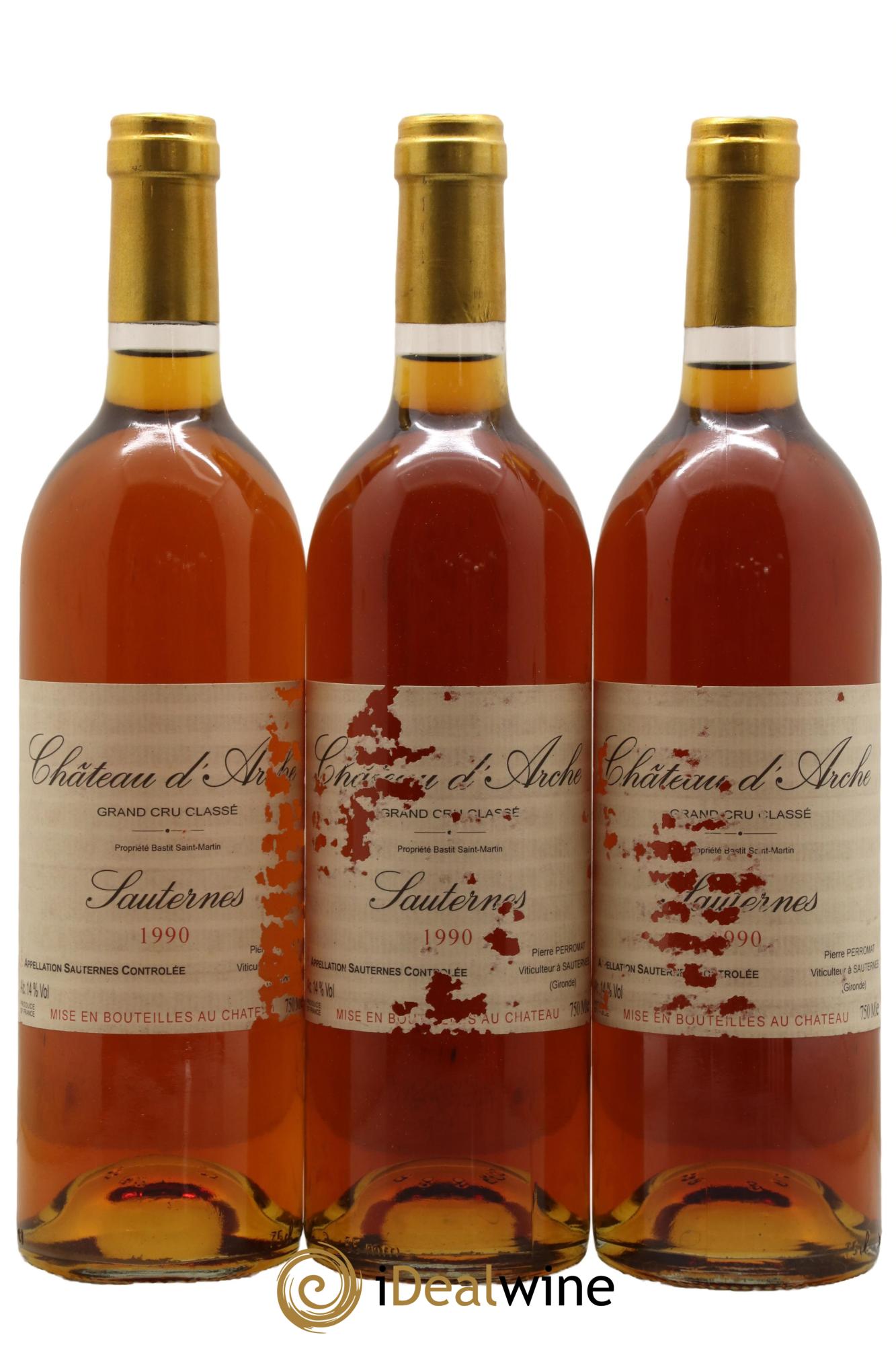 Château d' Arche 2ème Grand Cru Classé 1990 - Lotto di 3 bottiglie - 0