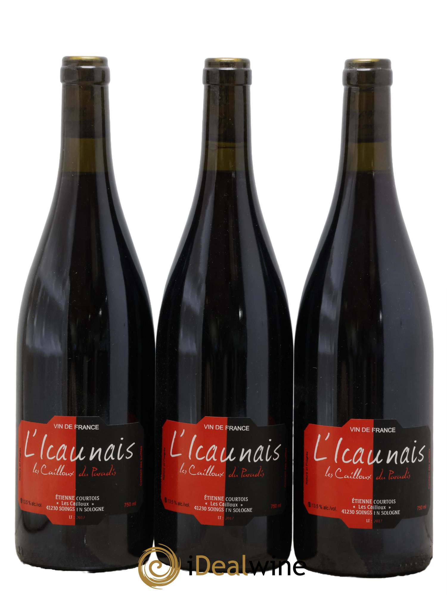 Vin de France L'Icaunais Les Cailloux Du Paradis Etienne Courtois 2020 - Lot de 3 bouteilles - 0