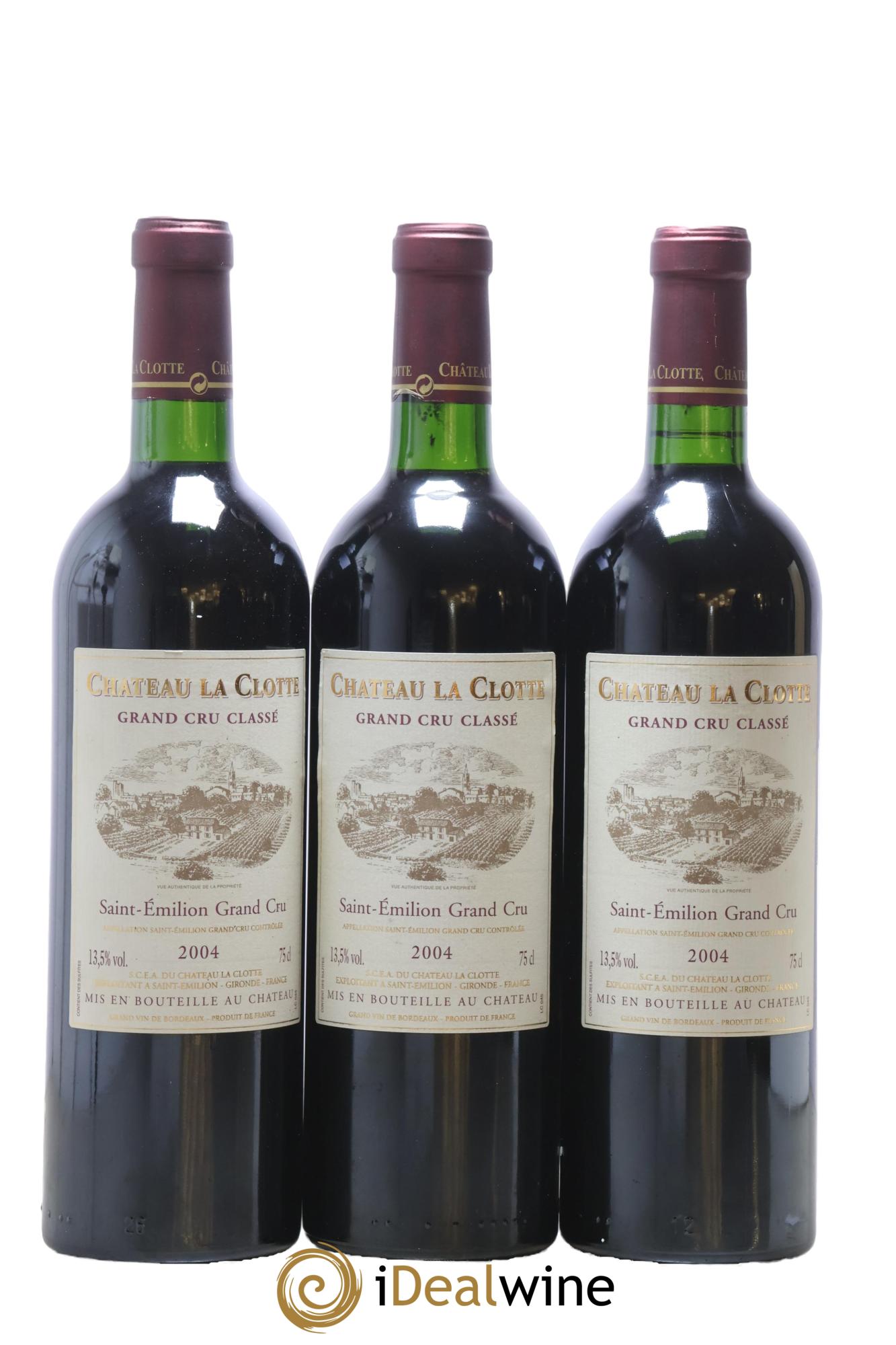 Château la Clotte 2004 - Lot de 3 bouteilles - 0