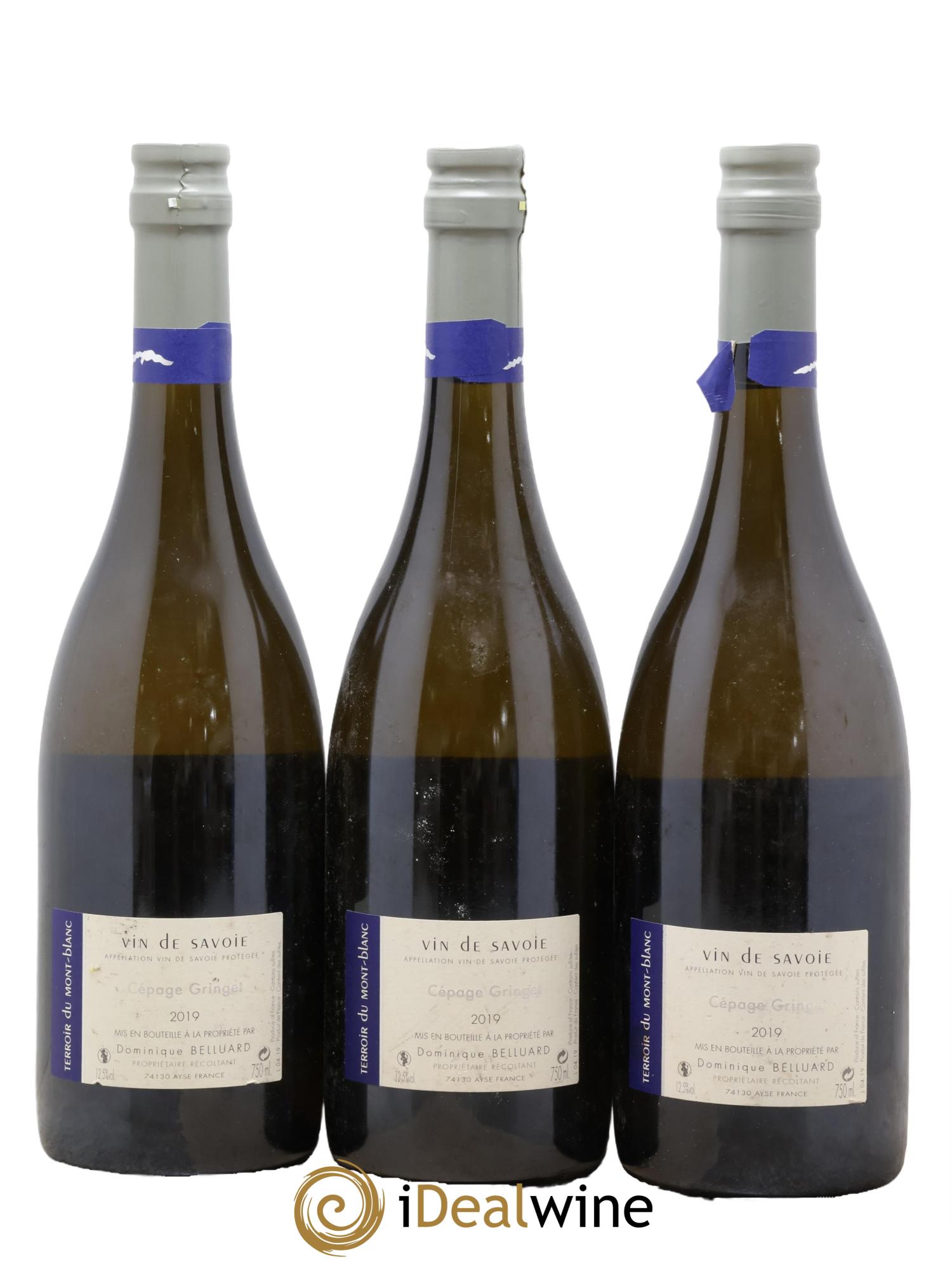 Vin de Savoie Pur Jus 100% Domaine Belluard 2019 - Lot de 3 bouteilles - 1