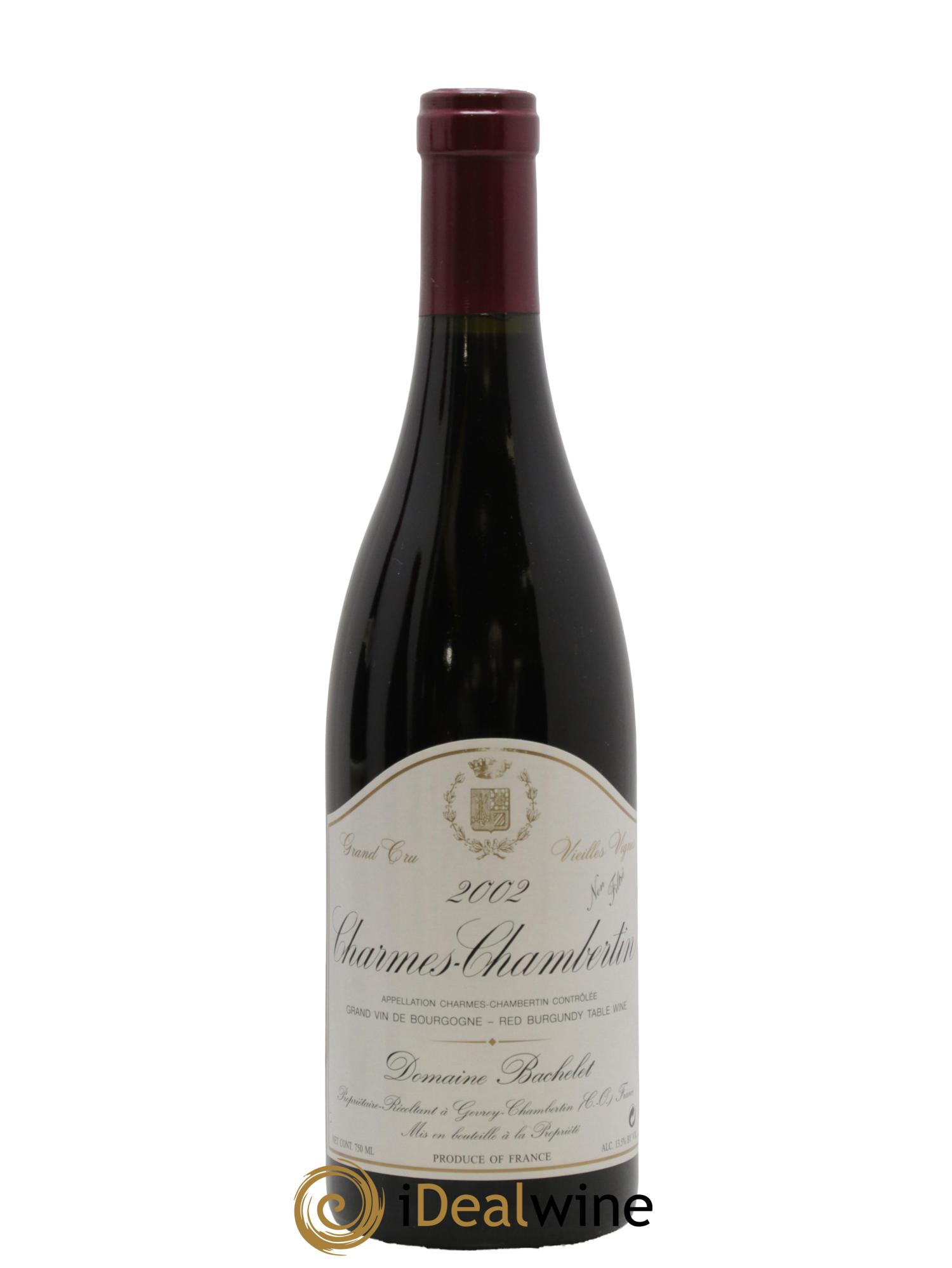 Charmes-Chambertin Grand Cru Vieilles Vignes Denis Bachelet (Domaine) 2002 - Lot de 1 bouteille - 0