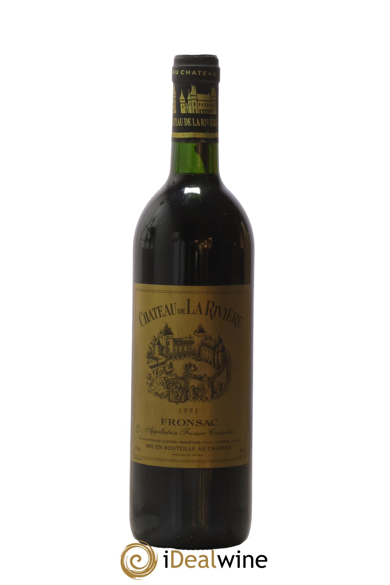 Château de La Rivière 1991 - Lotto di 1 bottiglia - 0