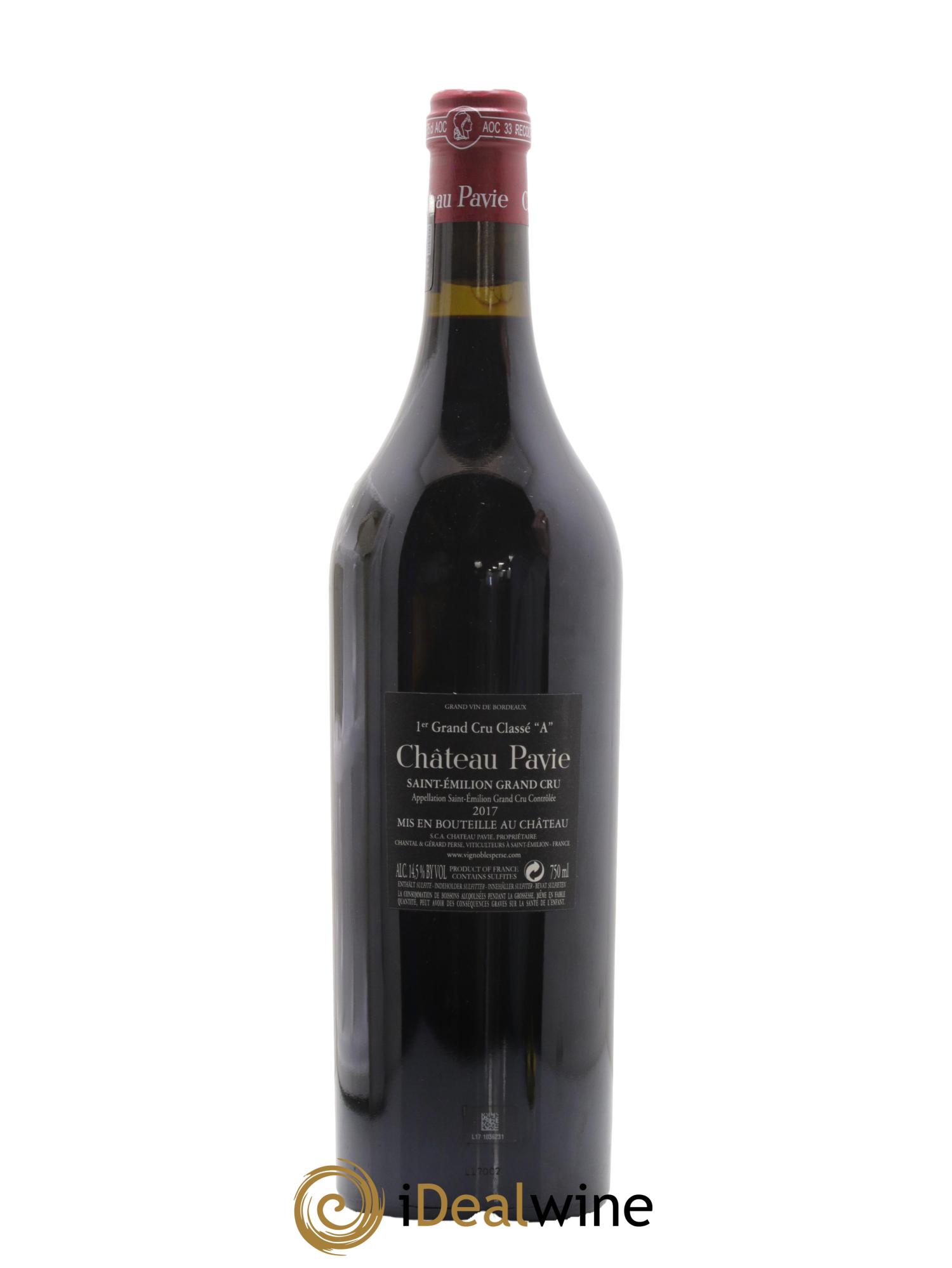 Château Pavie 1er Grand Cru Classé A 2017 - Lot de 1 bouteille - 1
