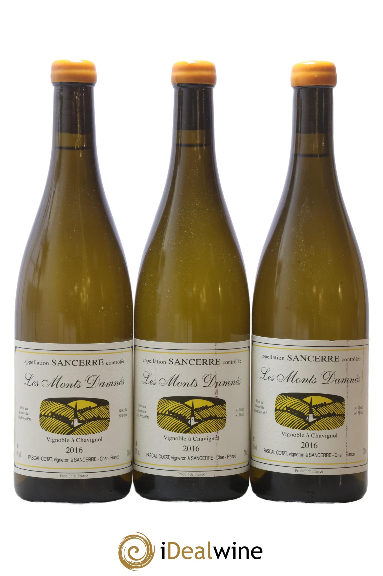 Sancerre Les Monts Damnés Pascal Cotat 2016 - Lot de 3 bouteilles - 0