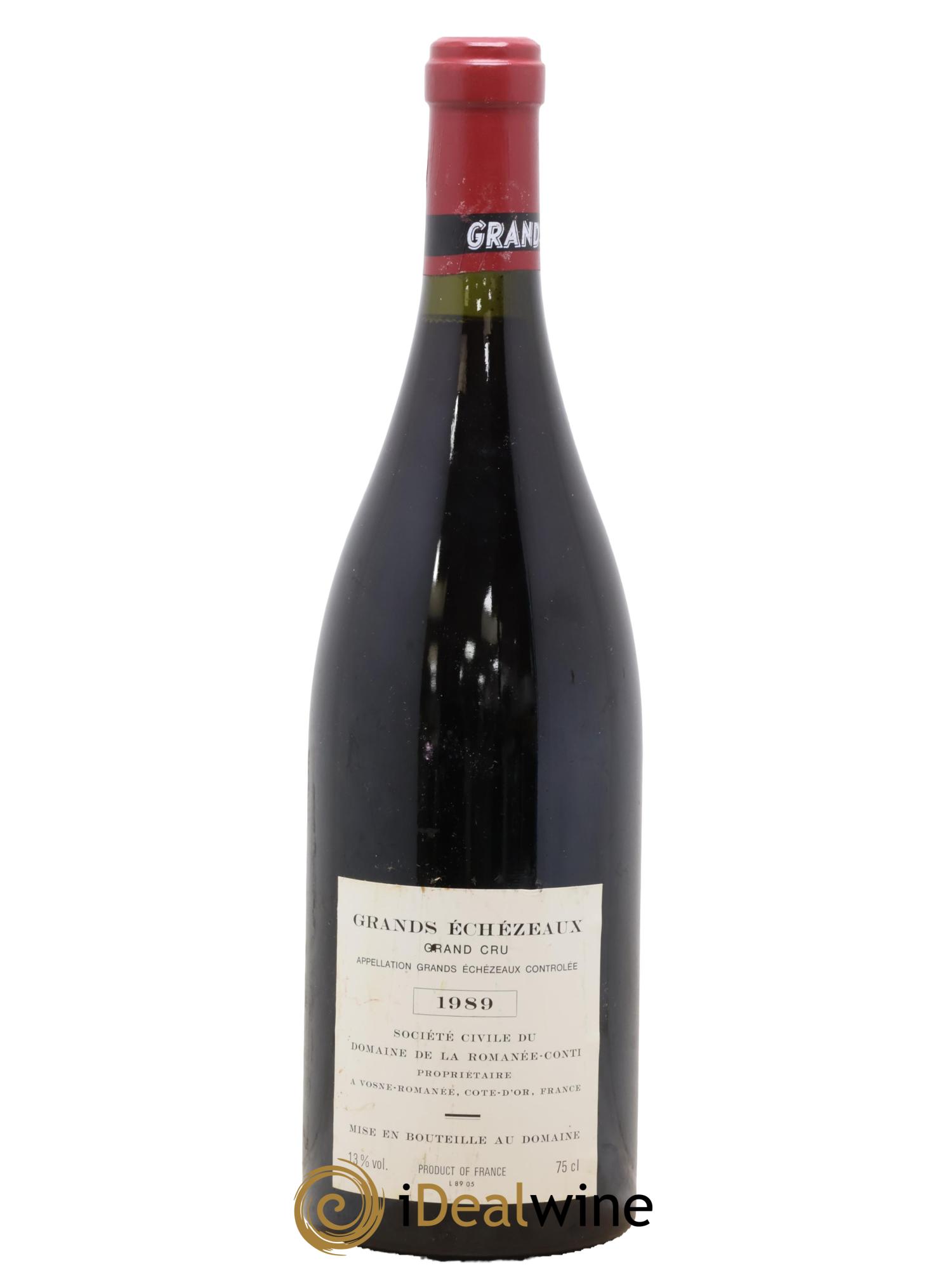 Grands-Echezeaux Grand Cru Domaine de la Romanée-Conti 1989 - Lot of 1 bottle - 1