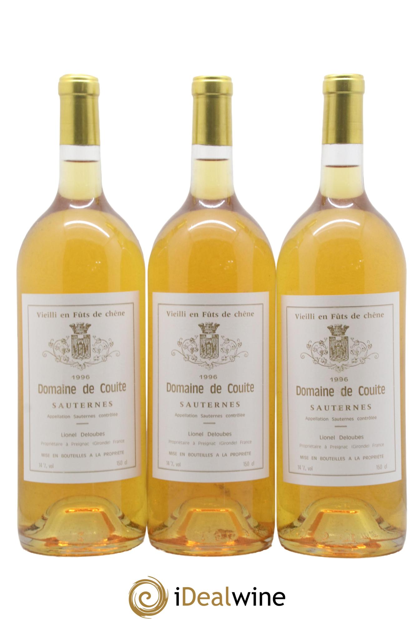Sauternes Domaine de la Couite 1996 - Posten von 3 Magnum - 0