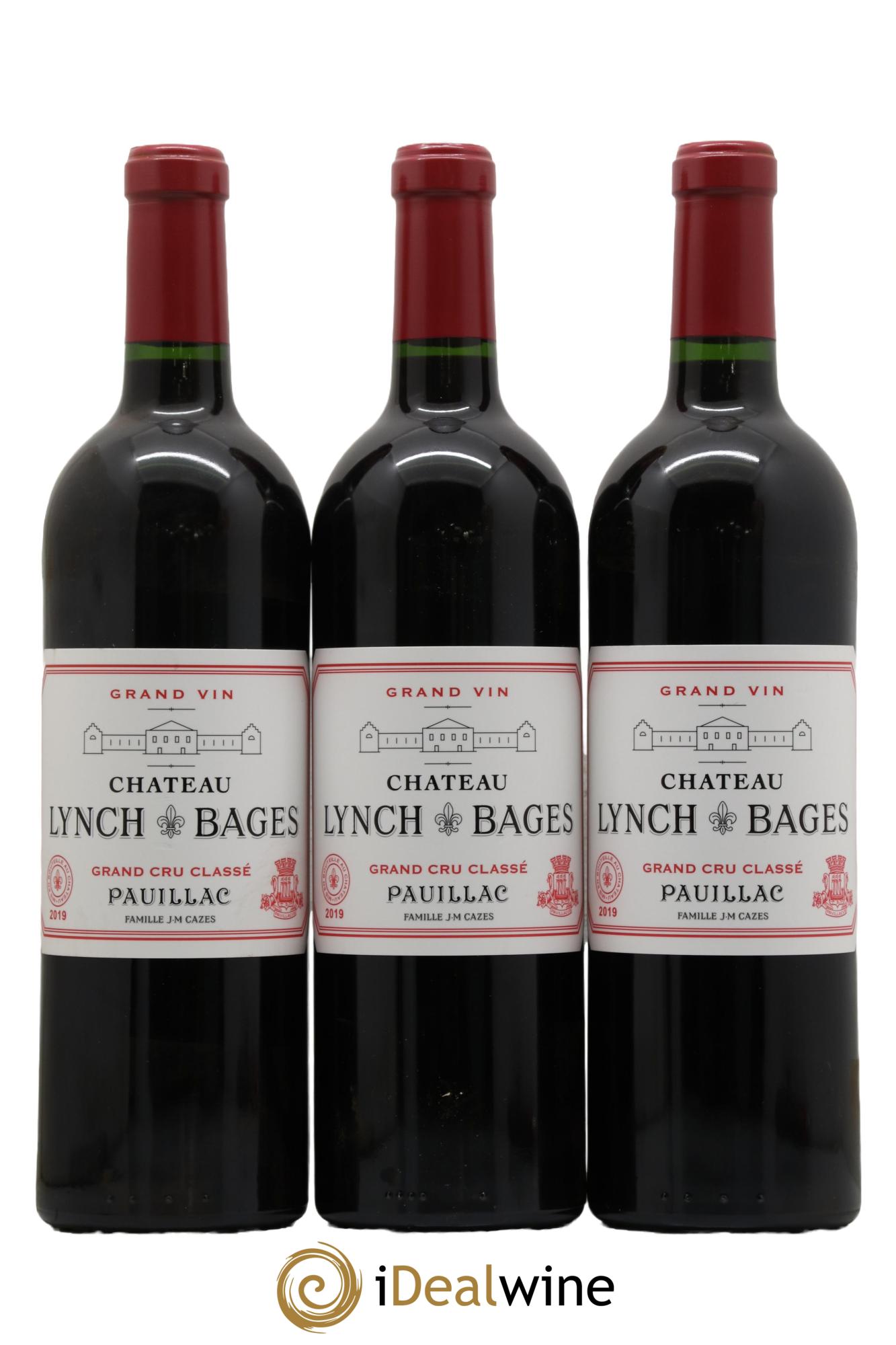 Château Lynch Bages 5ème Grand Cru Classé 2019 - Lot de 3 bouteilles - 0