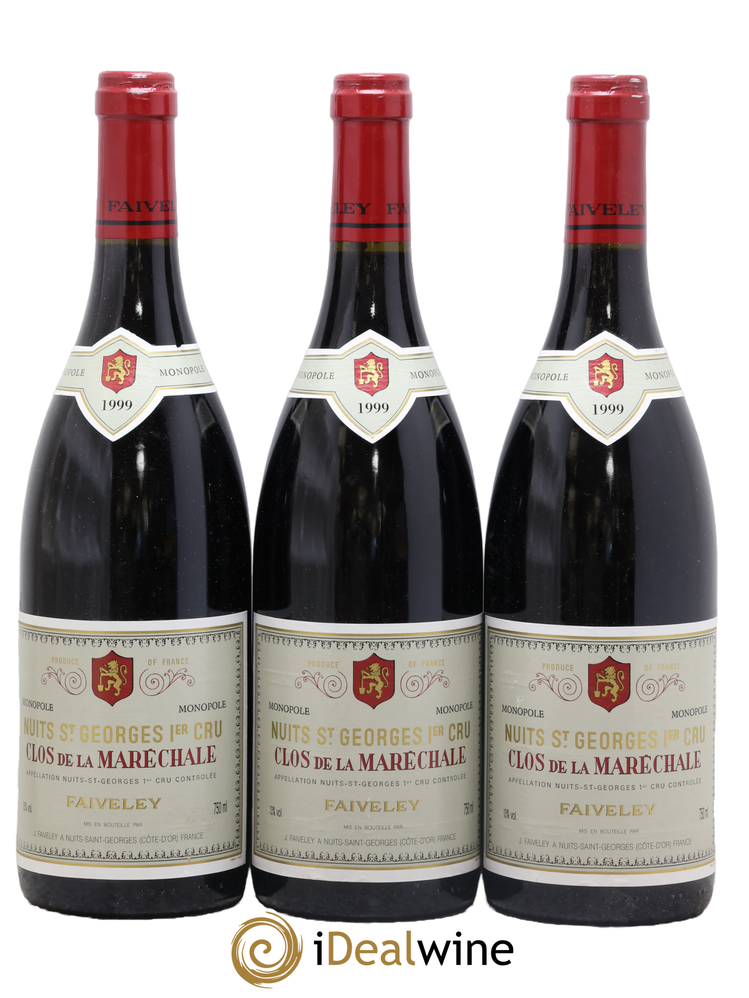 Nuits-Saint-Georges 1er Cru Clos de la Maréchale Faiveley 1999 - Lot de 3 bouteilles - 0