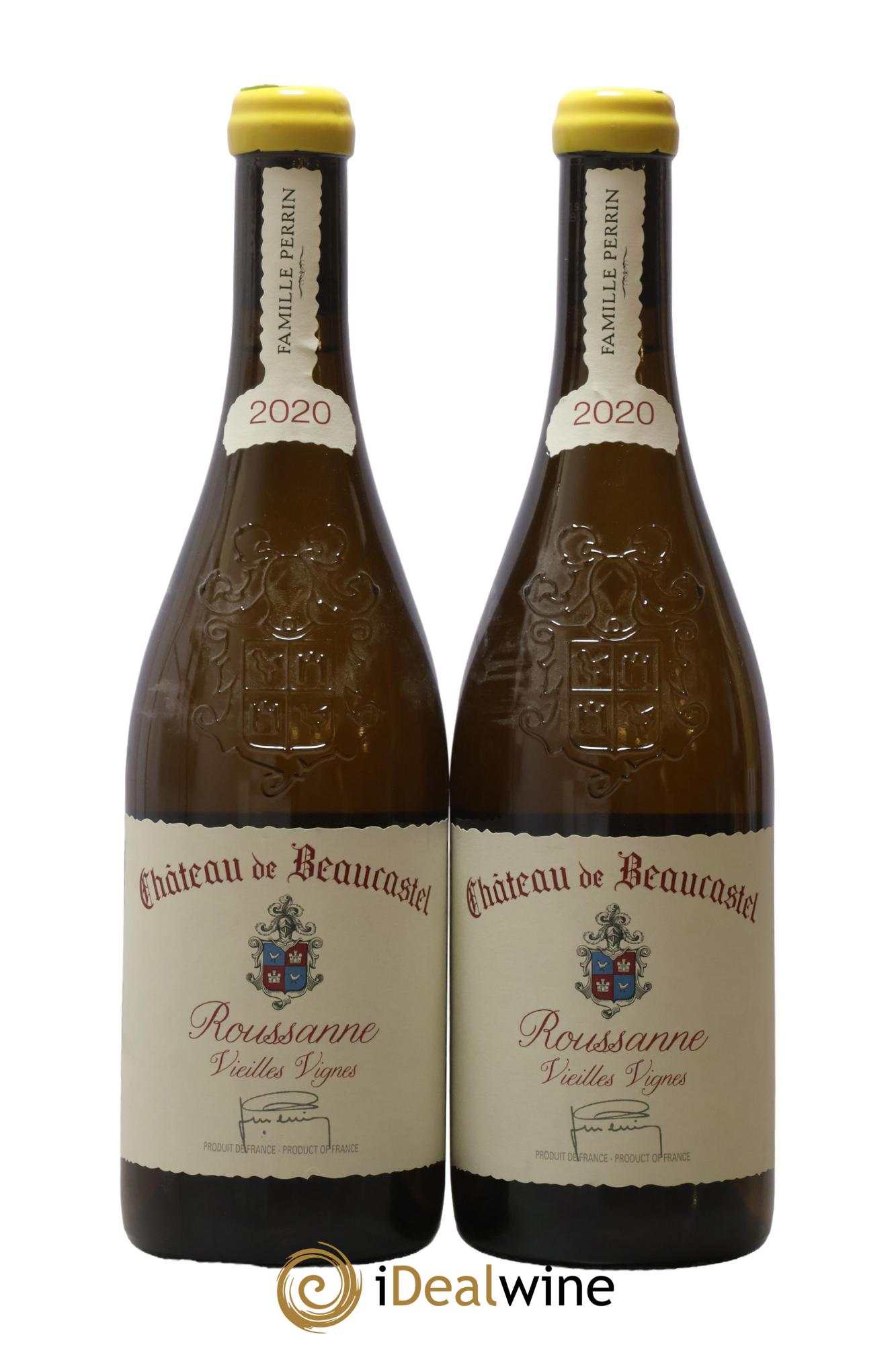 Châteauneuf-du-Pape Château de Beaucastel Vieilles vignes Roussanne Famille Perrin 2020 - Lotto di 2 bottiglie - 0