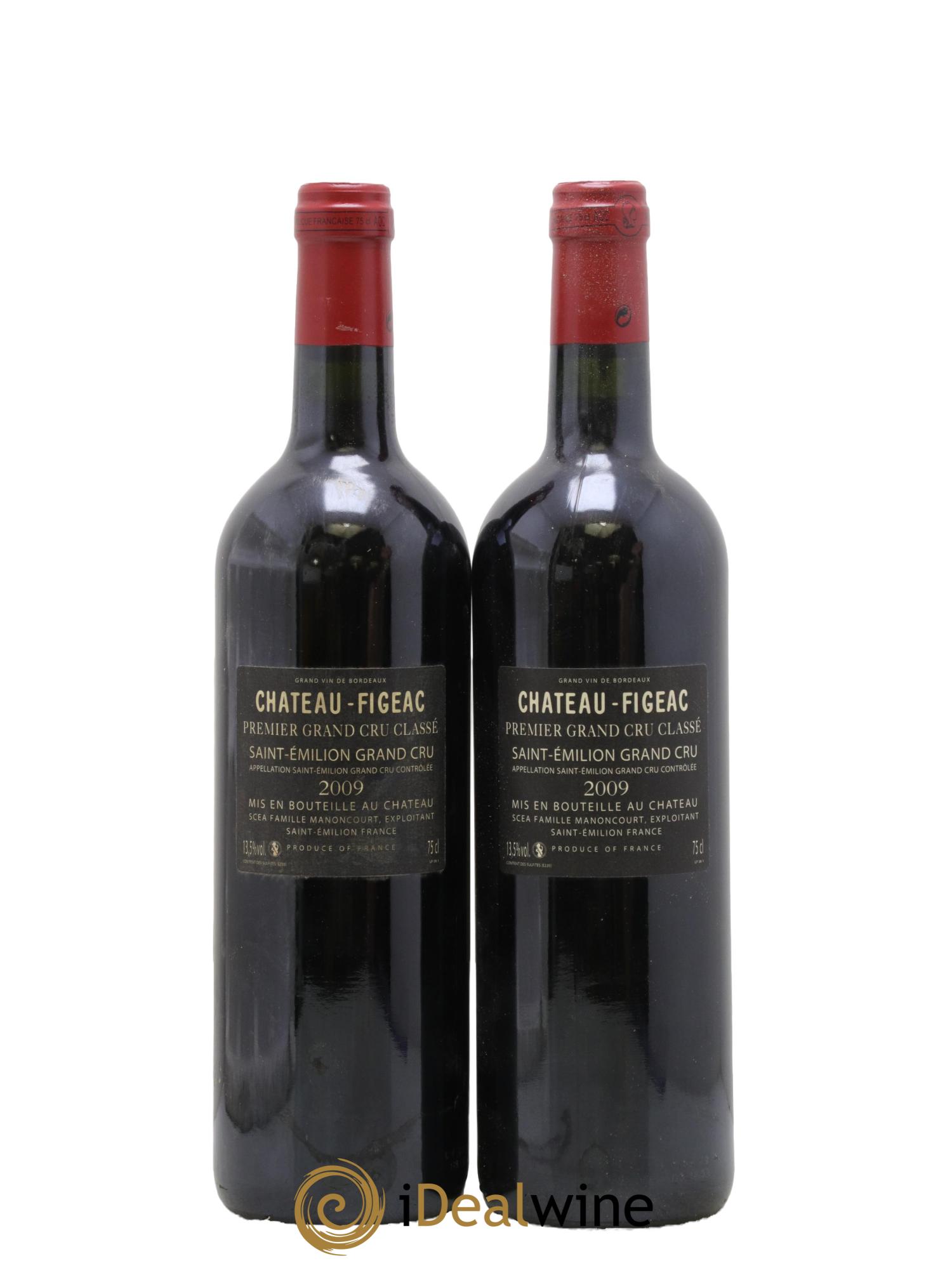Château Figeac 1er Grand Cru Classé A 2009 - Posten von 2 Flaschen - 1