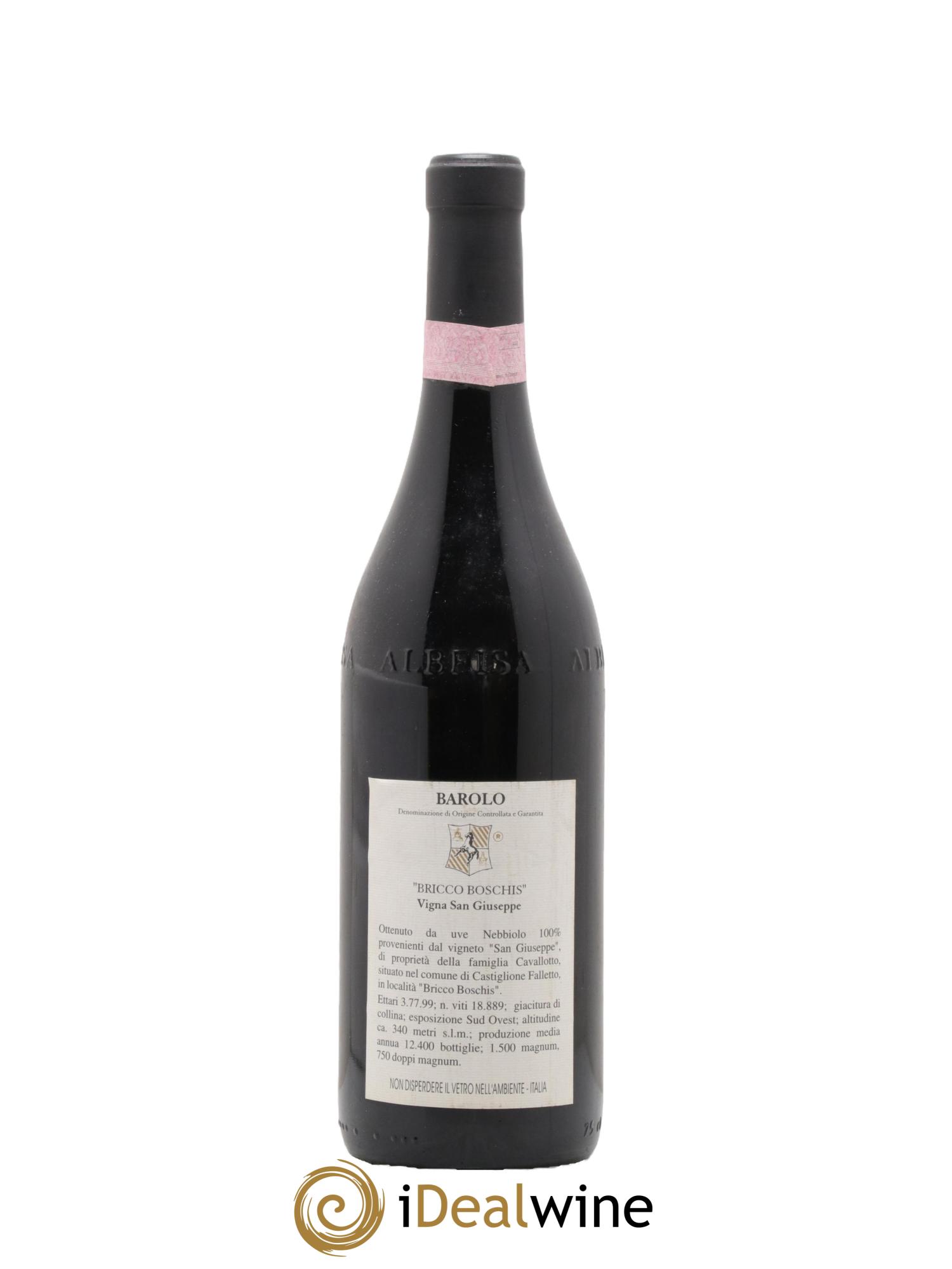 Barolo DOCG Riserva Bricco Boschis Vigna San Giuseppe Cavallotto 1999 - Lot de 1 bouteille - 1