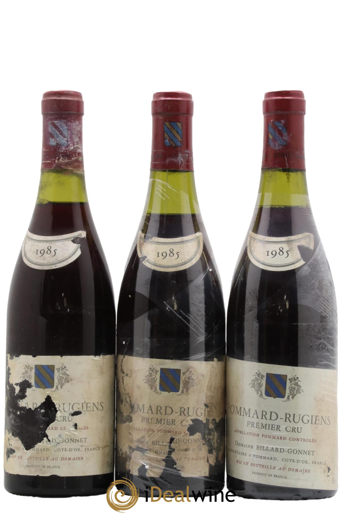 Pommard 1er Cru Les Rugiens Billard Gonnet 1985 - Lot de 3 bouteilles - 0