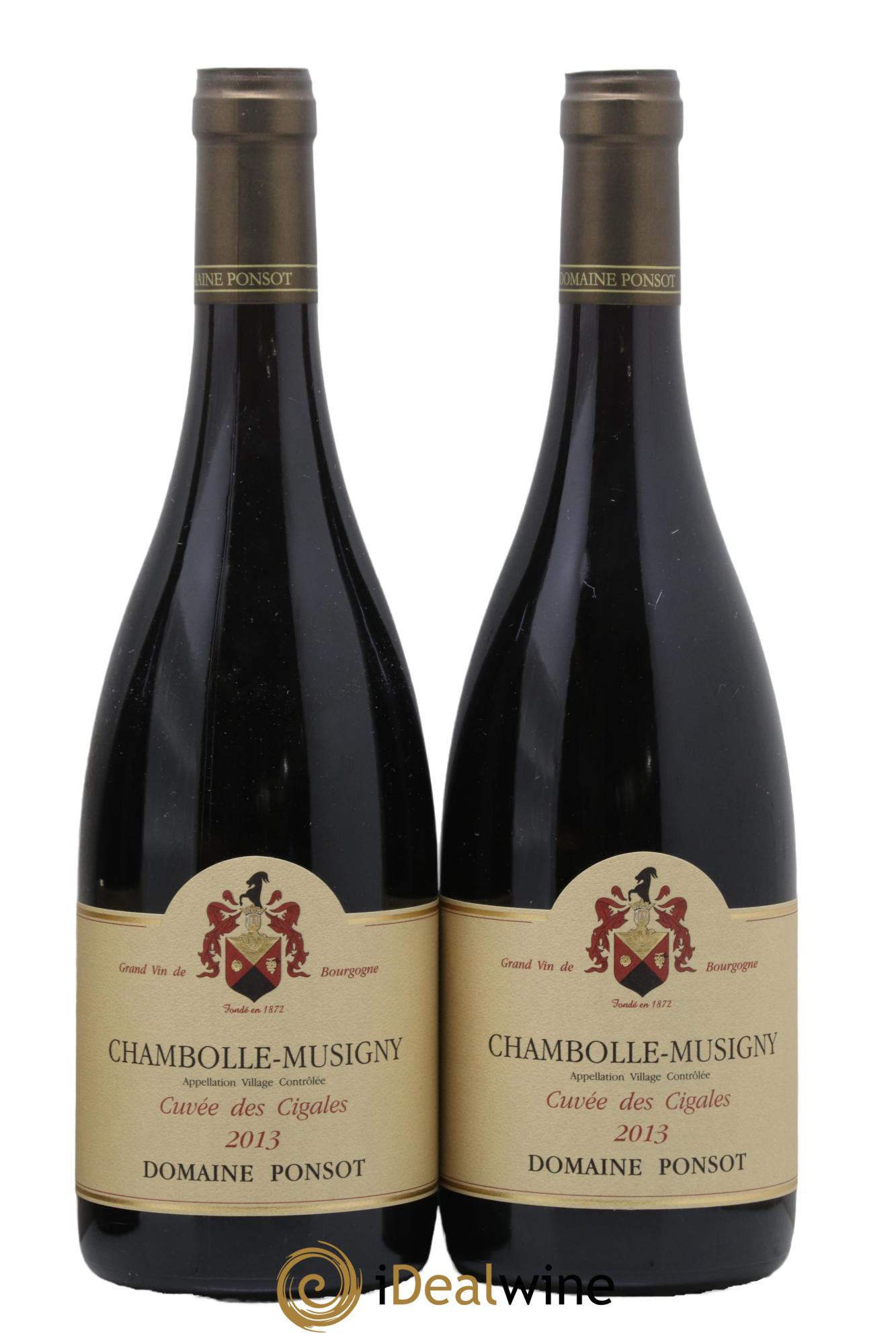 Chambolle-Musigny Cuvée des Cigales Ponsot (Domaine) 2013 - Lot de 2 bouteilles - 0