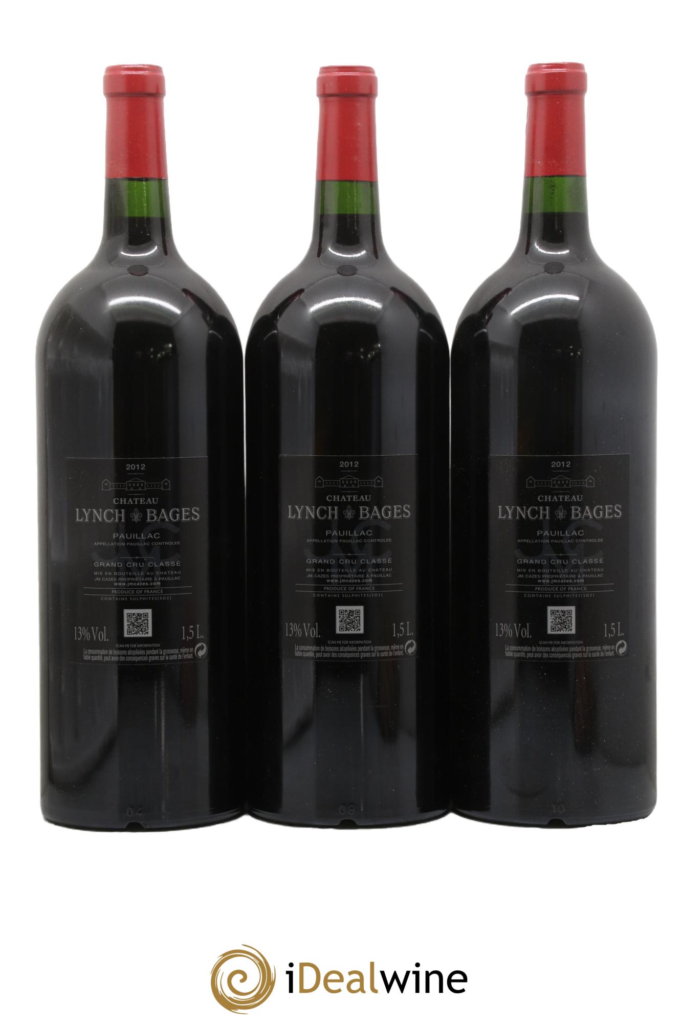 Château Lynch Bages 5ème Grand Cru Classé 2012 - Posten von 3 Magnum - 1