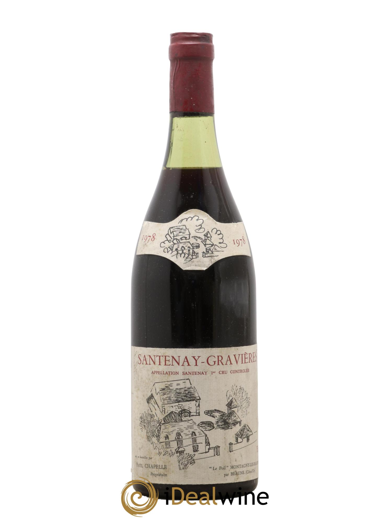 Santenay 1er Cru Gravières Paul Chapelle 1978 - Lot de 1 bouteille - 0