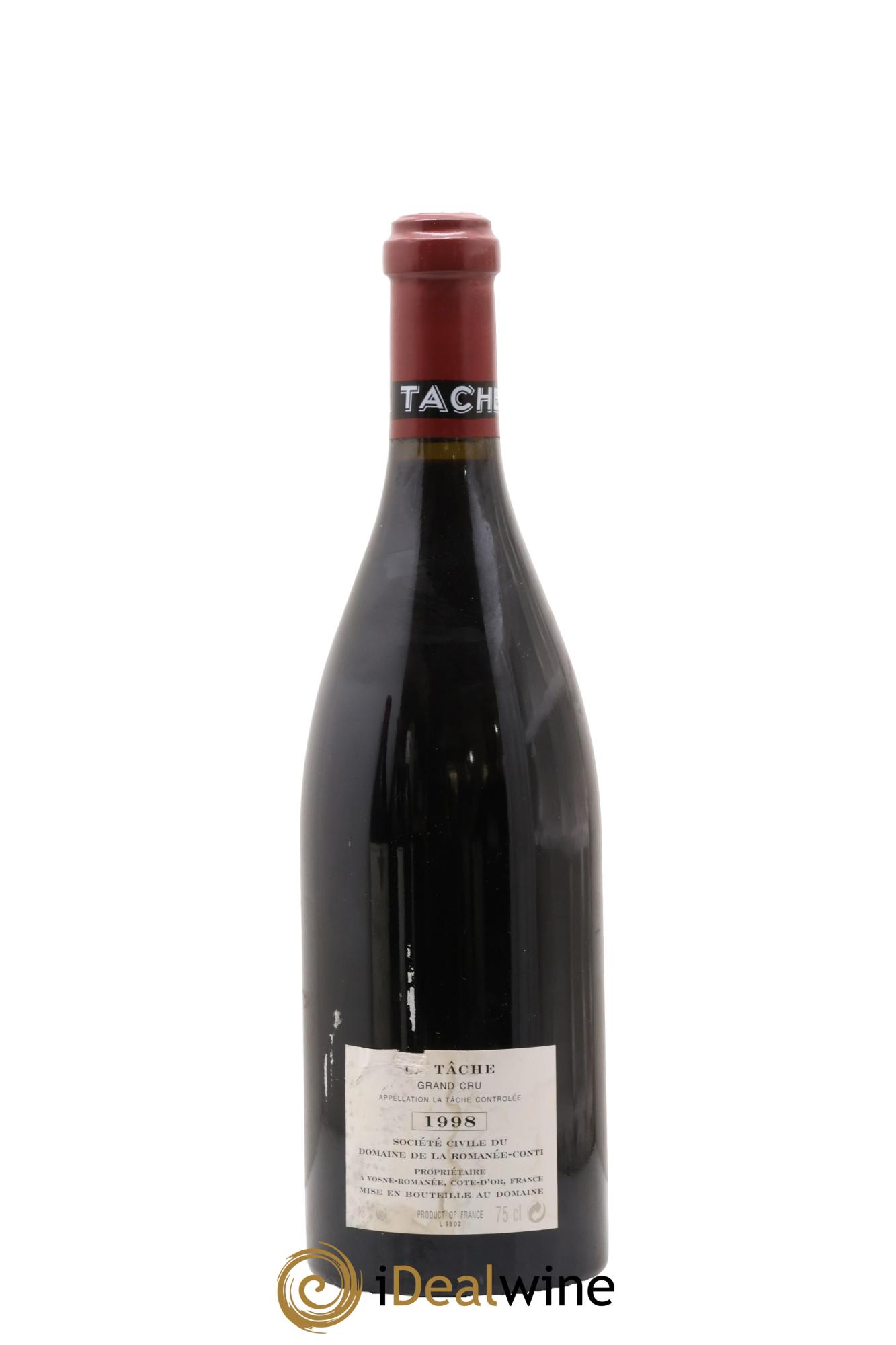 La Tâche Grand Cru Domaine de la Romanée-Conti 1998 - Lot de 1 bouteille - 1
