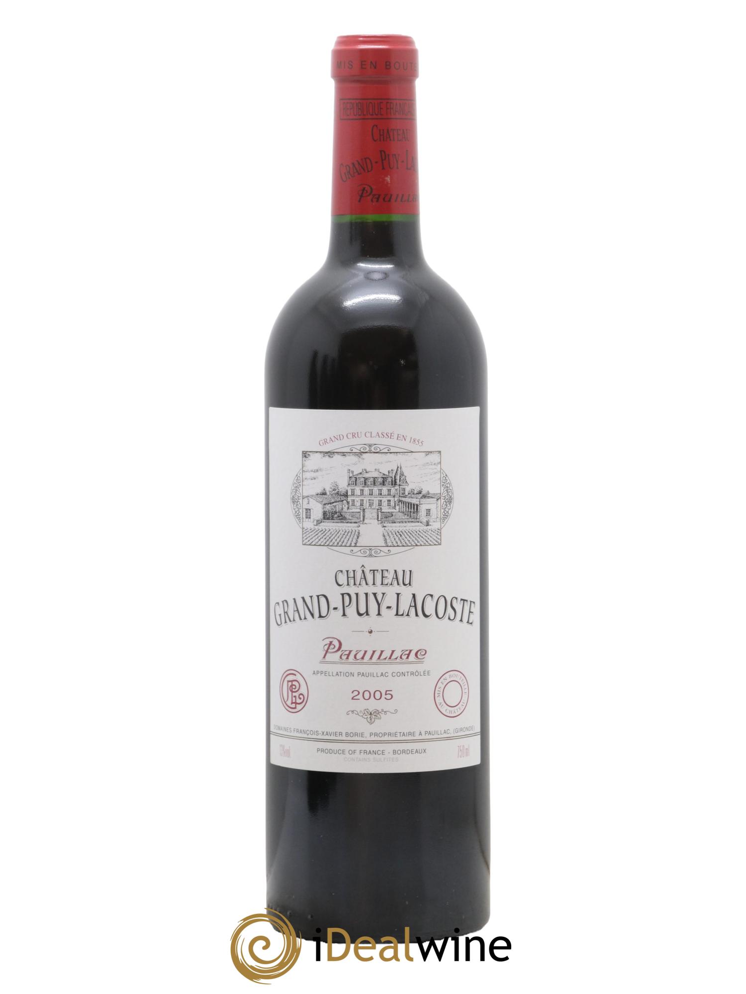 Château Grand Puy Lacoste 5ème Grand Cru Classé 2005 - Lot de 1 bouteille - 0