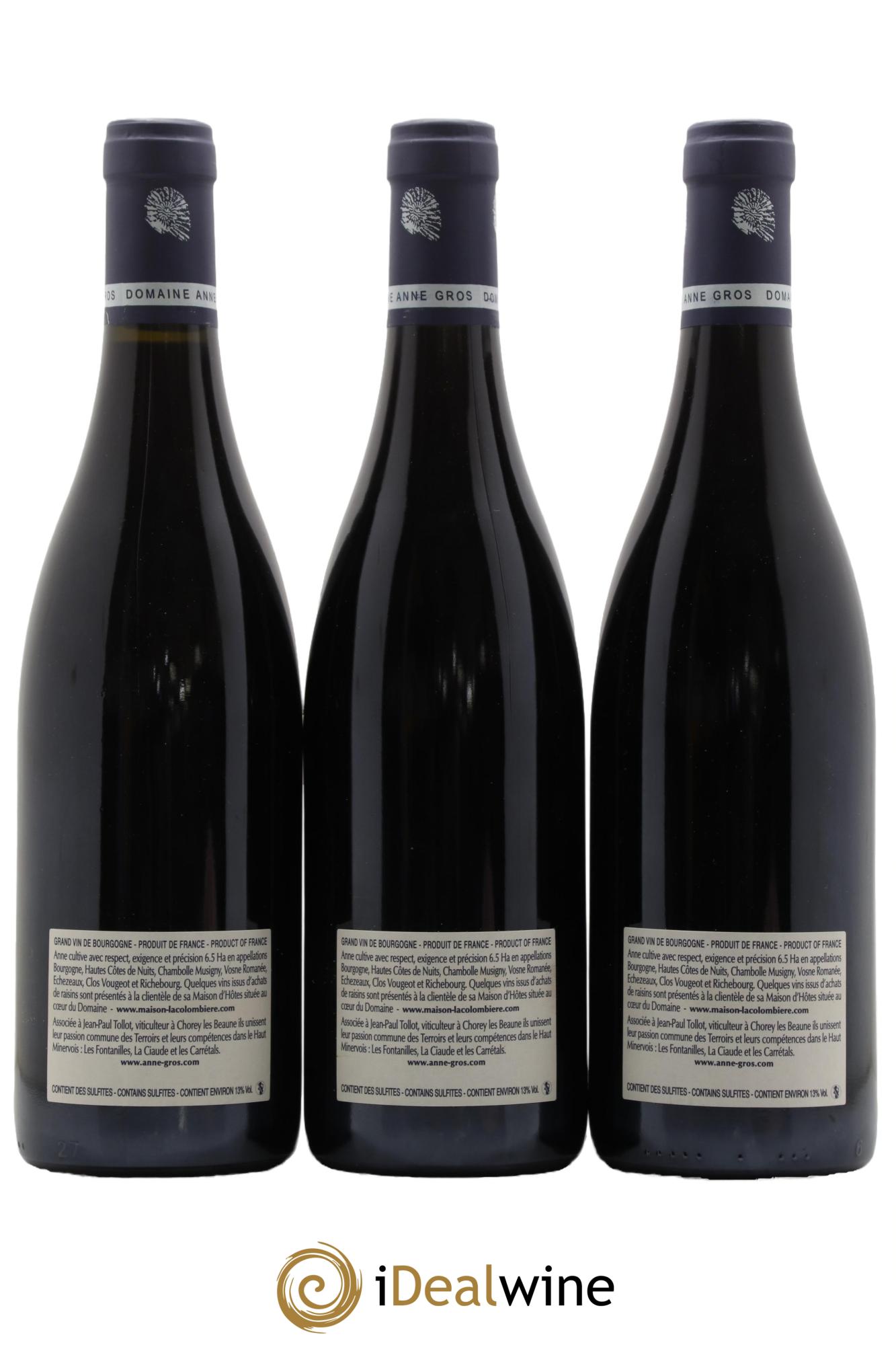 Clos de Vougeot Grand Cru Le Grand Maupertui Anne Gros 2009 - Lot de 3 bouteilles - 1