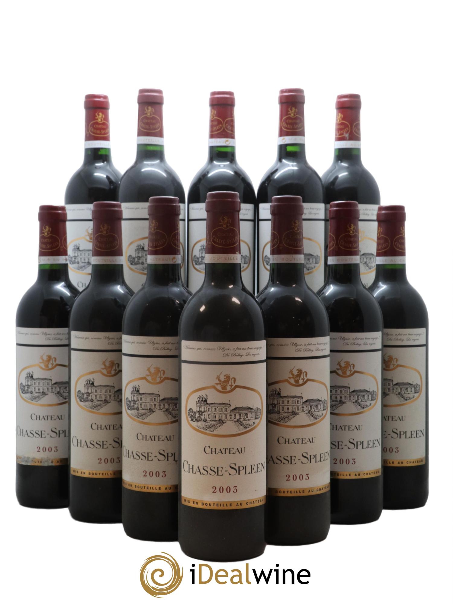 Château Chasse Spleen 2003 - Lot de 12 bouteilles - 0