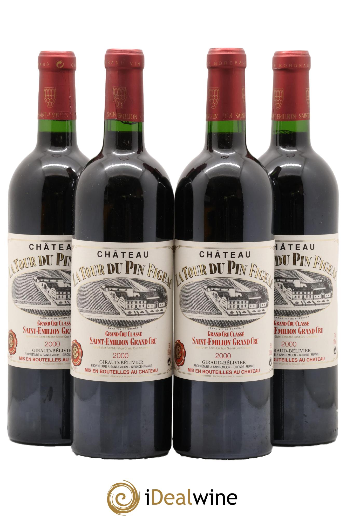 Château la Tour du Pin Figeac 2000 - Lotto di 4 bottiglie - 0