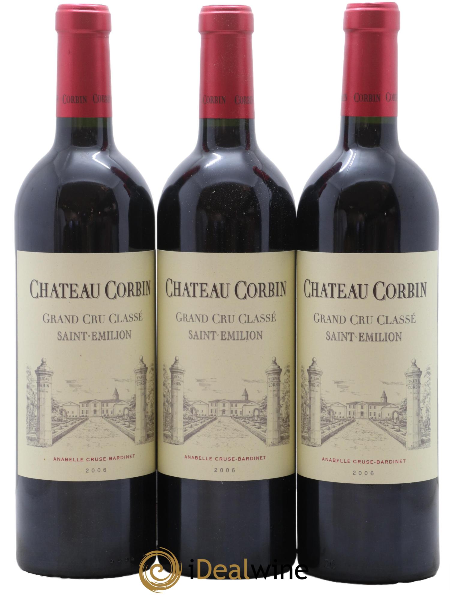 Château Corbin Grand Cru Classé 2006 - Posten von 6 Flaschen - 1