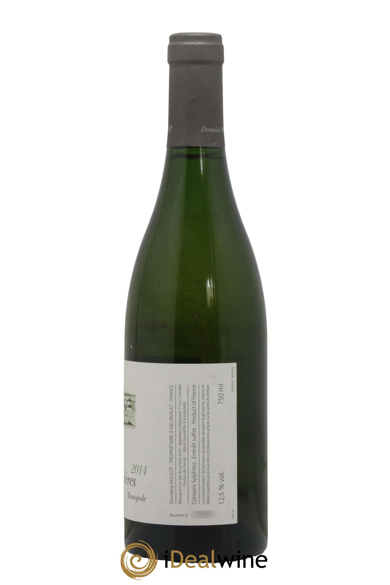 Meursault 1er Cru Les Bouchères Roulot (Domaine) 2014 - Lot de 1 bouteille - 1