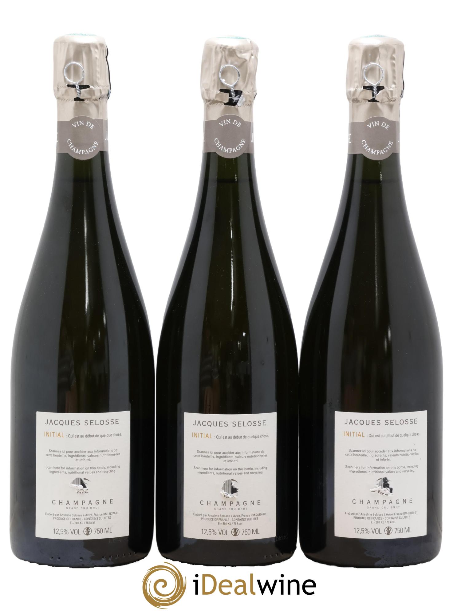 Initial Brut Jacques Selosse - Lot of 3 bottles - 1