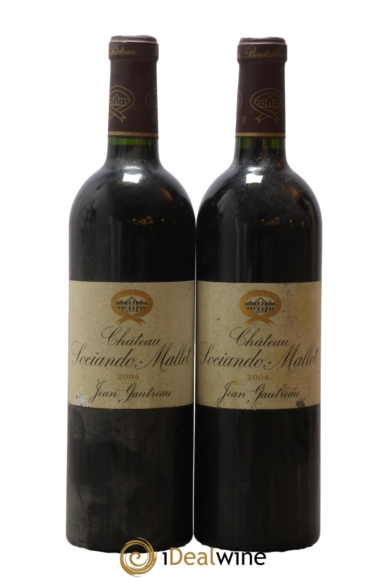 Château Sociando Mallet 2004 - Lot de 2 bouteilles - 0