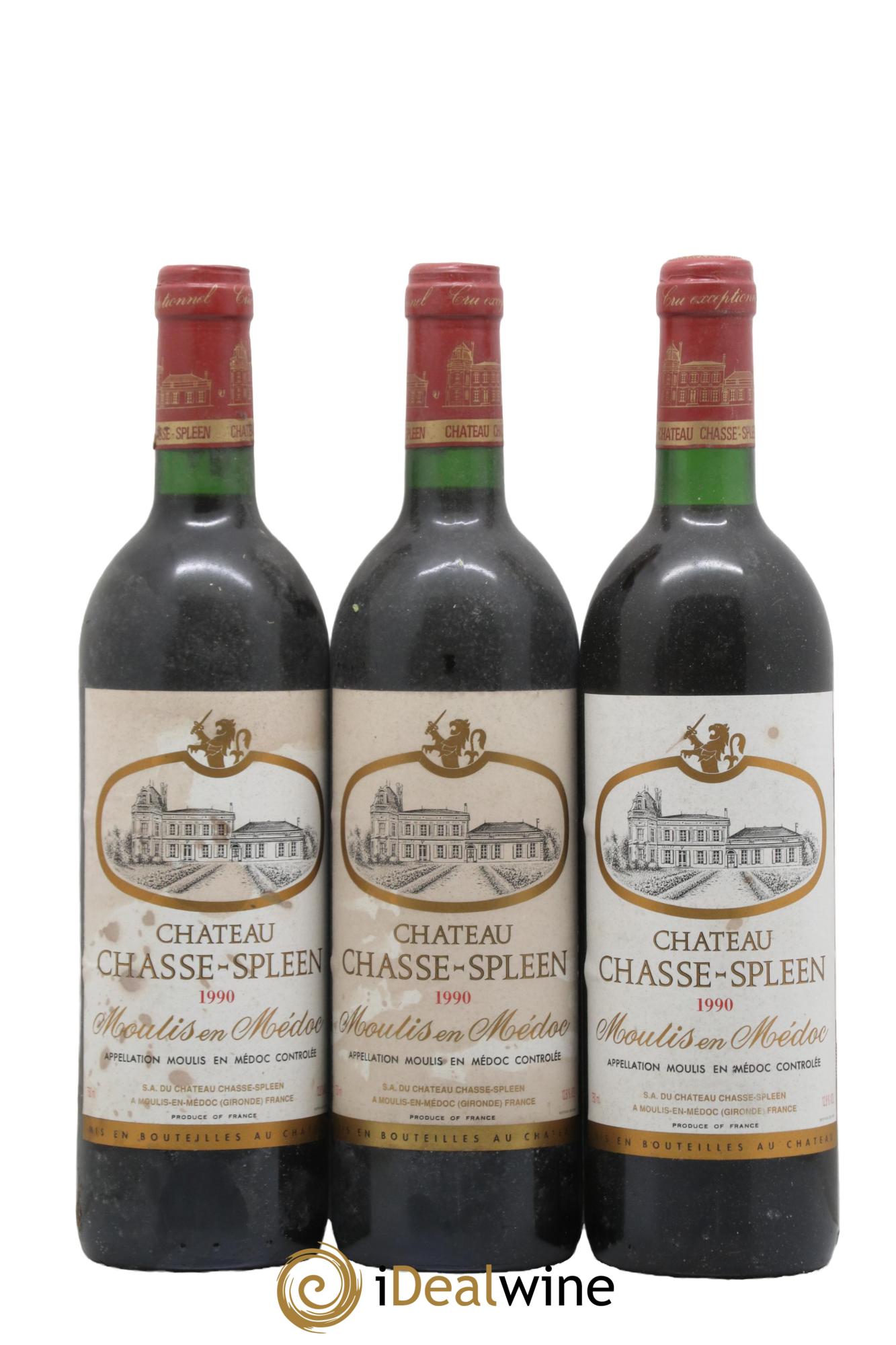 Château Chasse Spleen 1990 - Posten von 3 Flaschen - 0