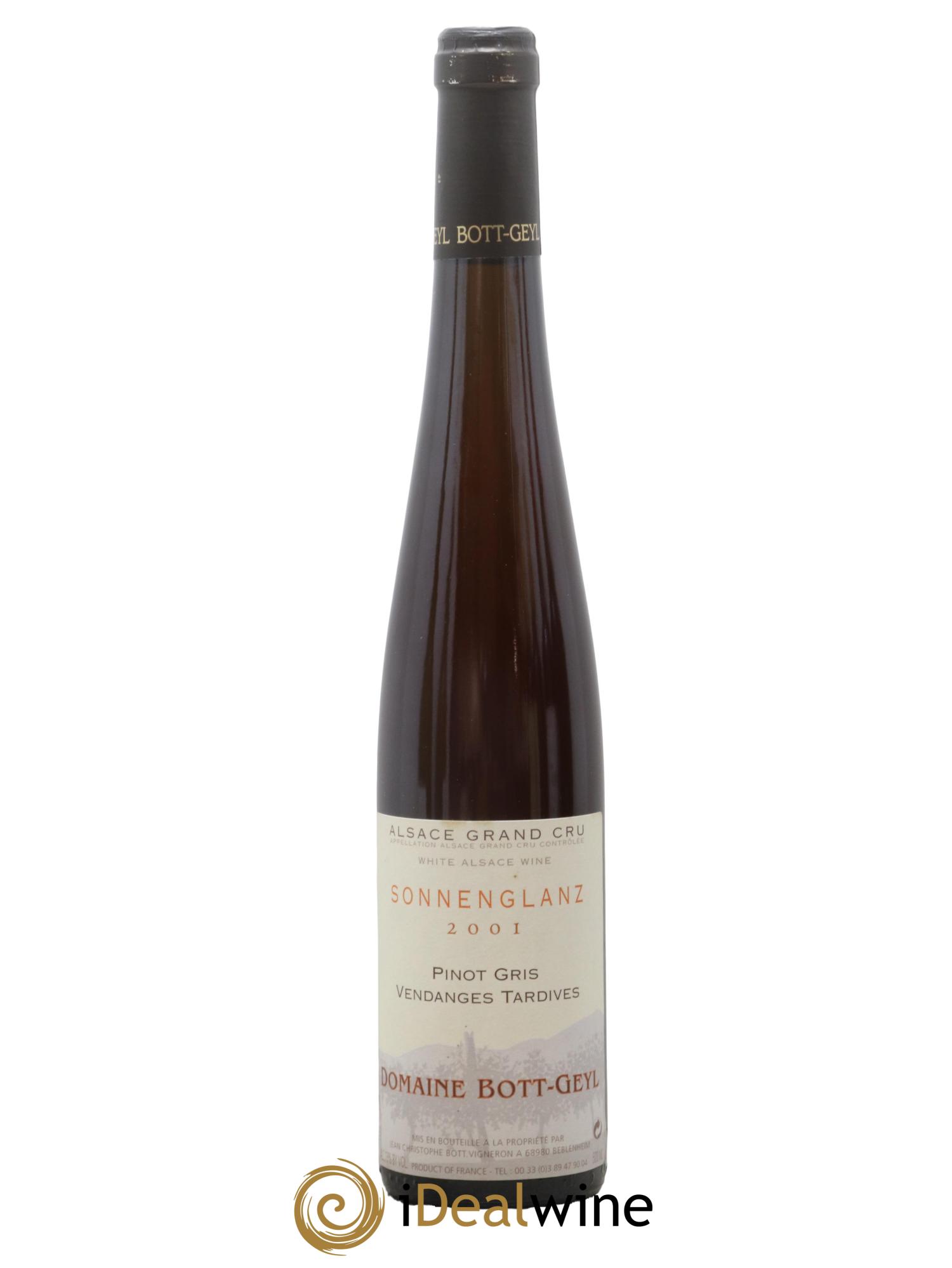 Alsace Pinot Gris Grand Cru Sonnenglanz Vendanges Tardives Bott-Geyl (Domaine) 2001 - Lot de 1 format 50cl - 0