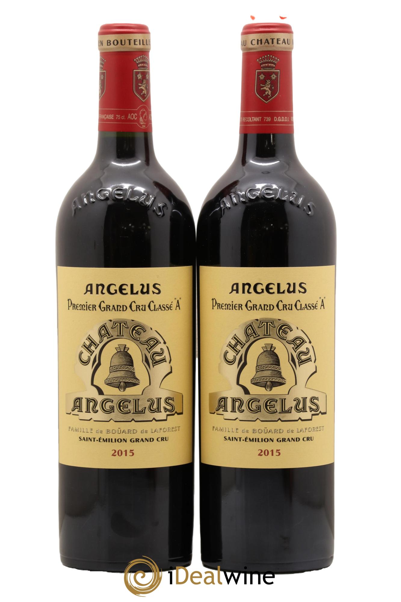 Château Angélus 1er Grand Cru Classé A 2015 - Lot de 2 bouteilles - 0