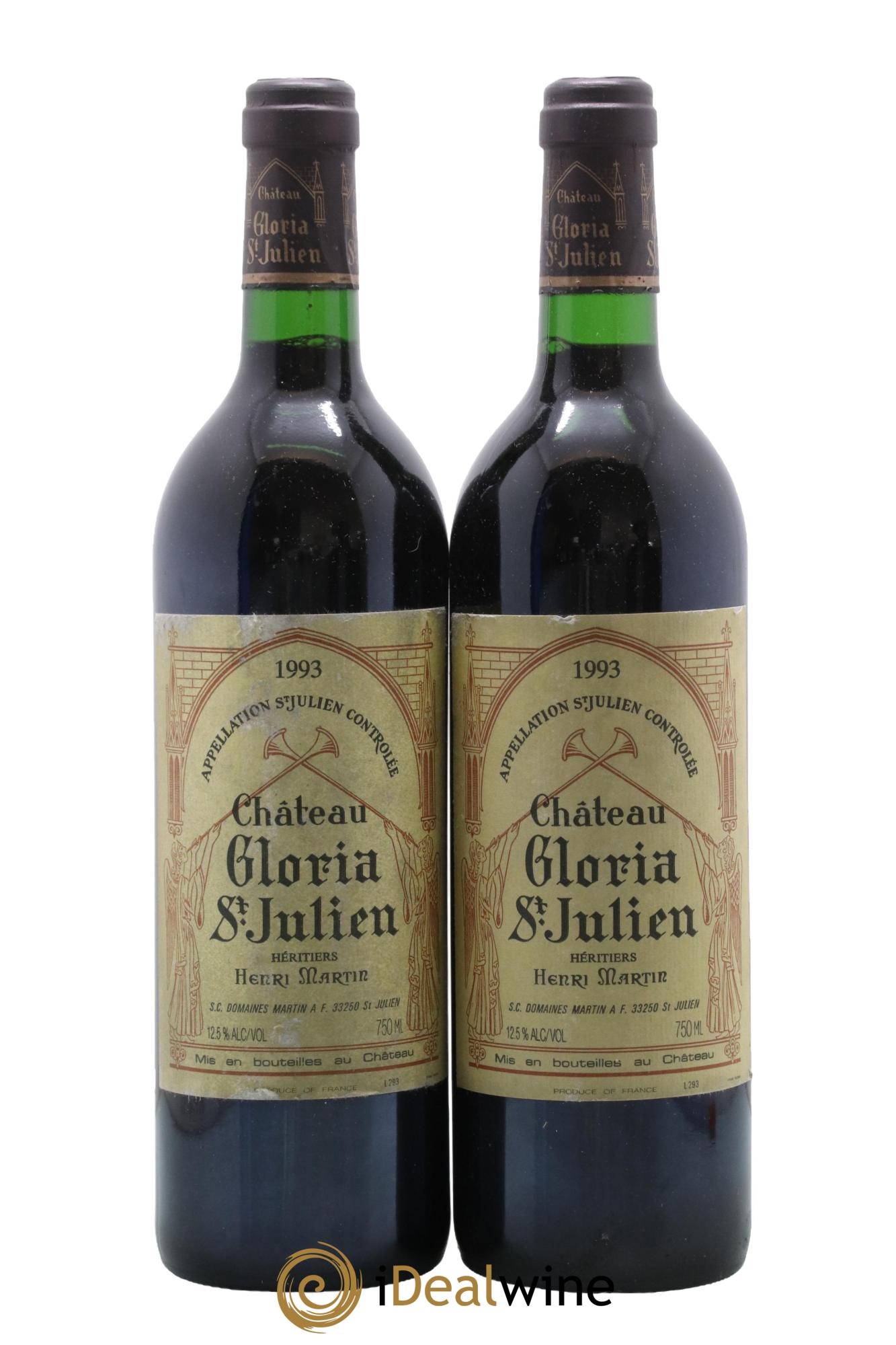 Château Gloria 1993 - Lot de 2 bouteilles - 0