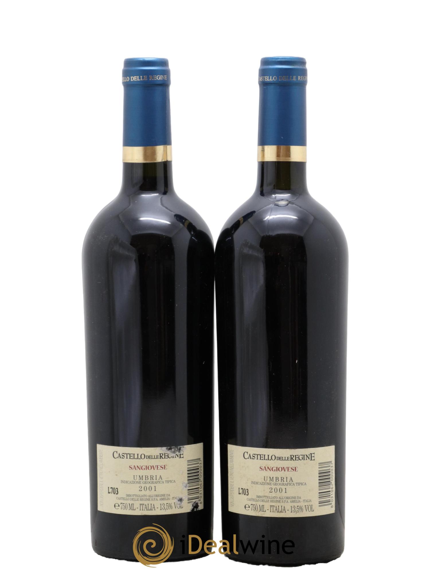 Italie IGT Umbria Sangiovese Selezione Castello Delle Regine 2001 - Lot of 2 bottles - 1