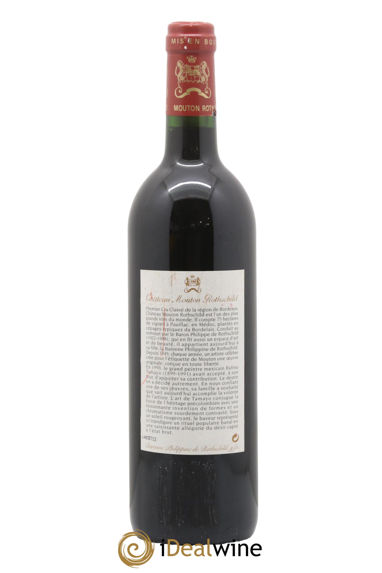 Château Mouton Rothschild 1er Grand Cru Classé 1998 - Lot de 1 bouteille - 1