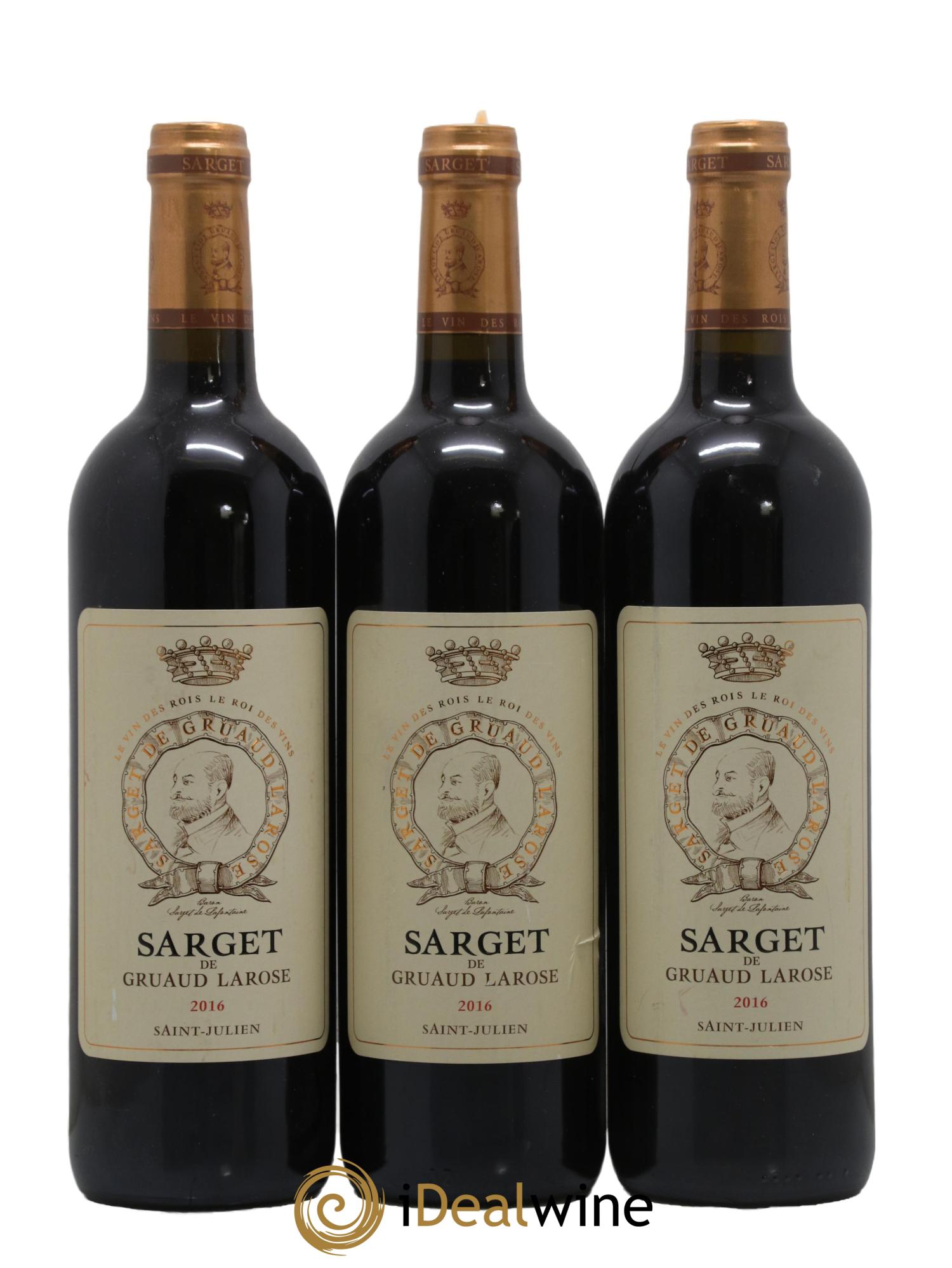 Sarget de Gruaud Larose Second Vin 2016 - Lot de 3 bouteilles - 0