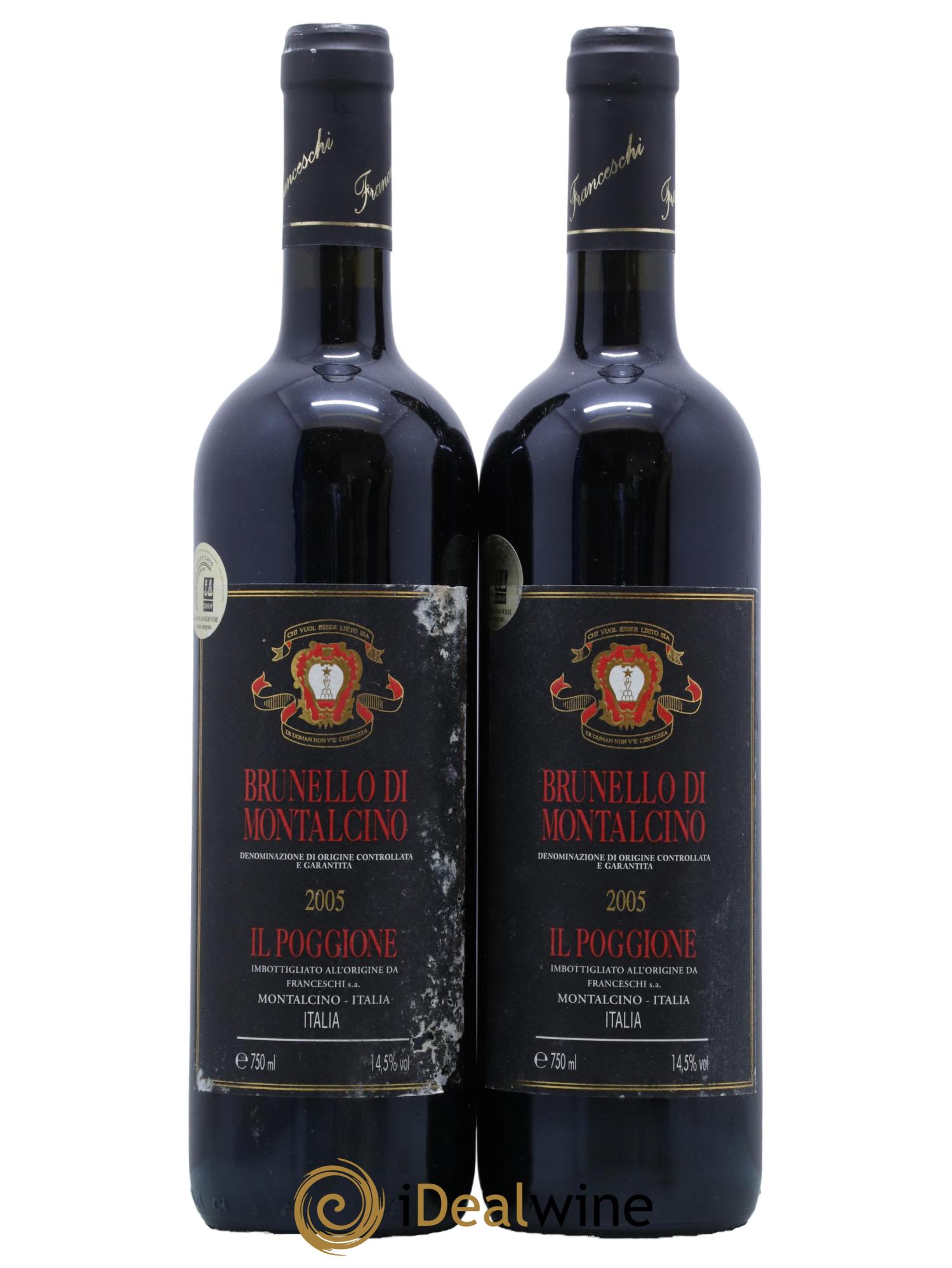 Brunello di Montalcino DOCG Il Poggione Lavinio Franceschi 2005 - Lot de 2 bouteilles - 0