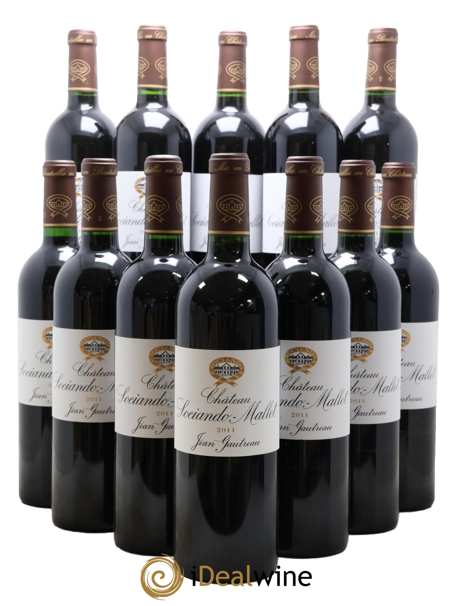 Château Sociando Mallet 2011 - Lotto di 12 bottiglie - 0