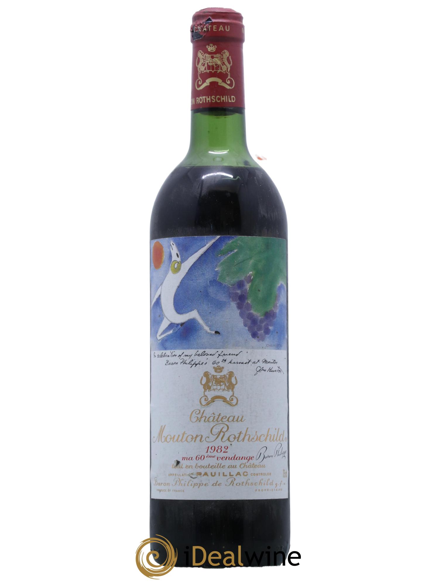 Château Mouton Rothschild 1er Grand Cru Classé 1982 - Lot de 1 bouteille - 0