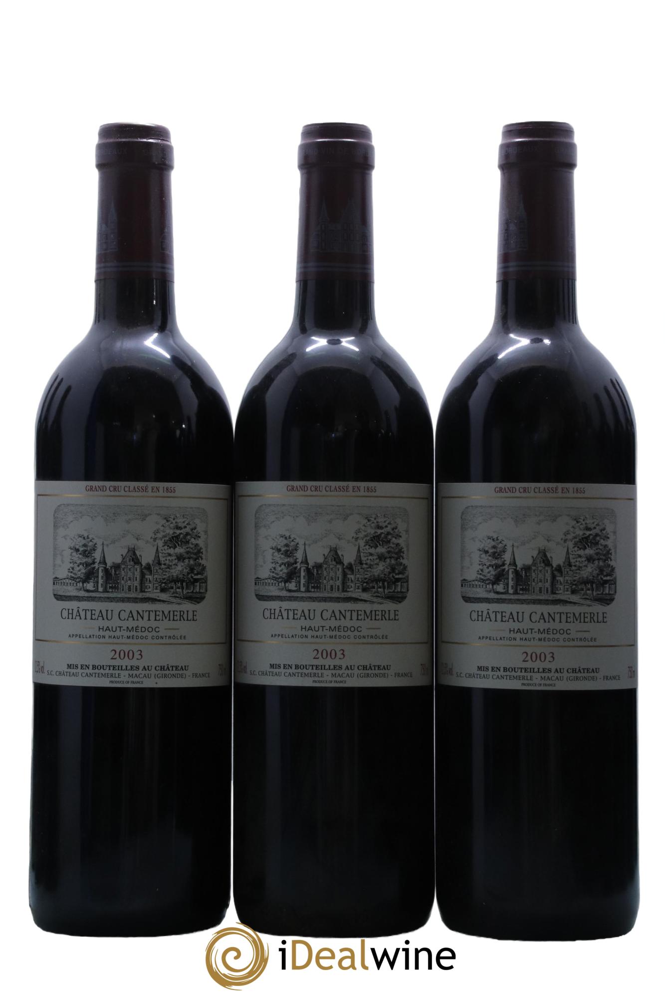 Château Cantemerle 5ème Grand Cru Classé 2003 - Lot de 12 bouteilles - 1