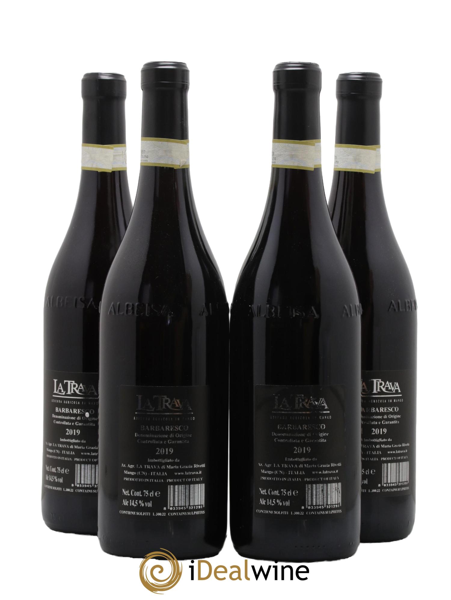 Barbaresco DOCG La Trava 2019 - Lot de 4 bouteilles - 1