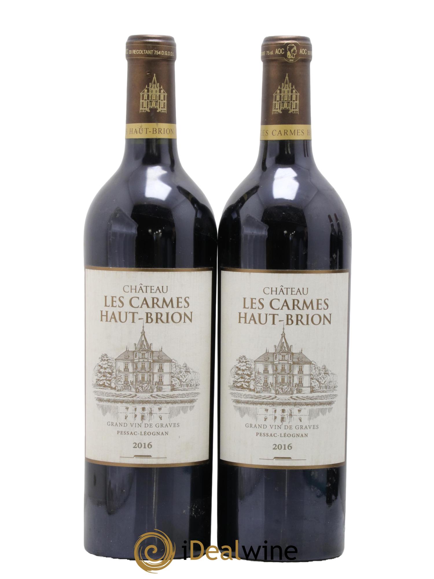 Château Les Carmes Haut-Brion 2016 - Lotto di 2 bottiglie - 0