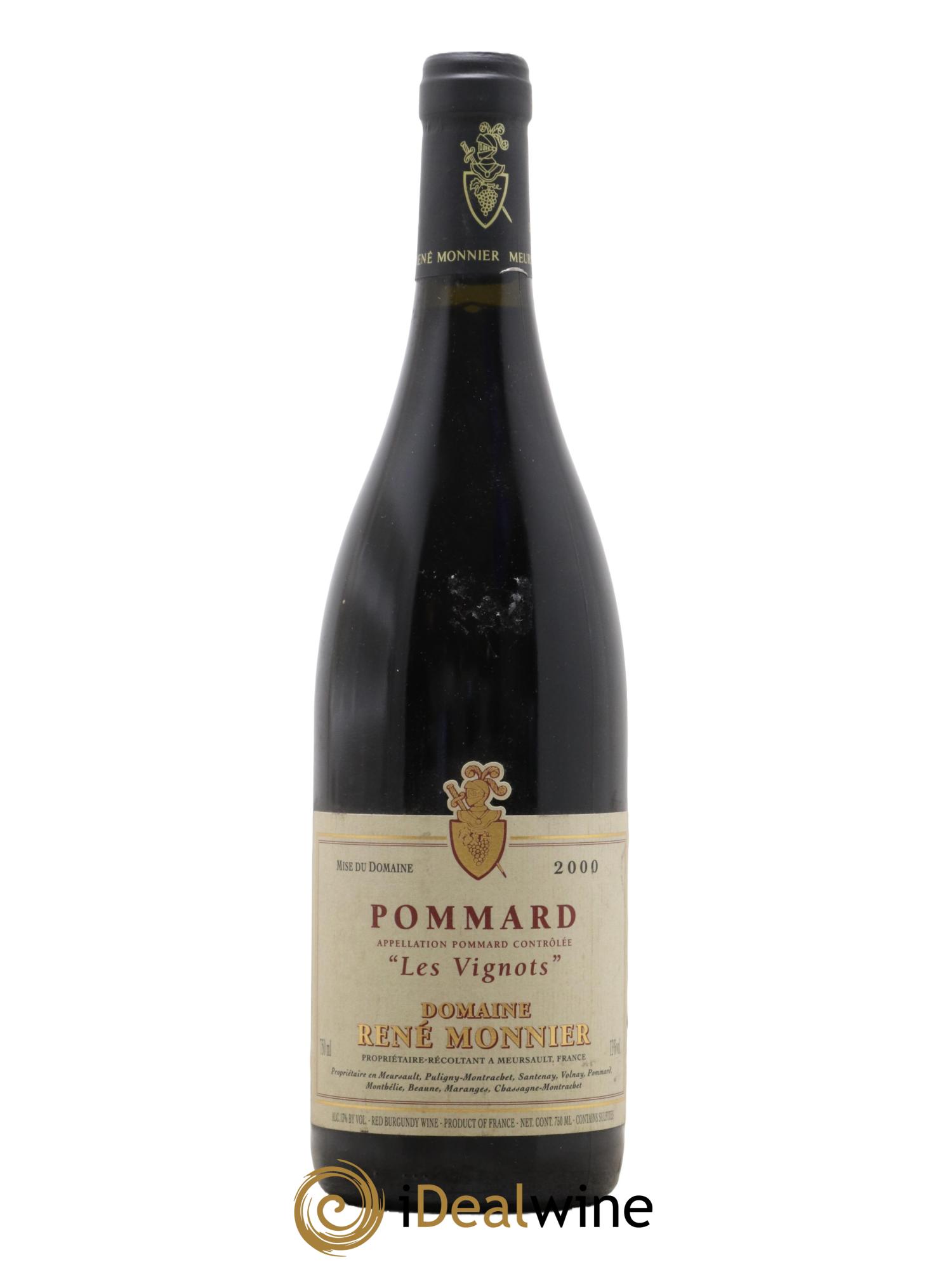 Pommard Les Vignots René Monnier 2000 - Posten von 1 Flasche - 0