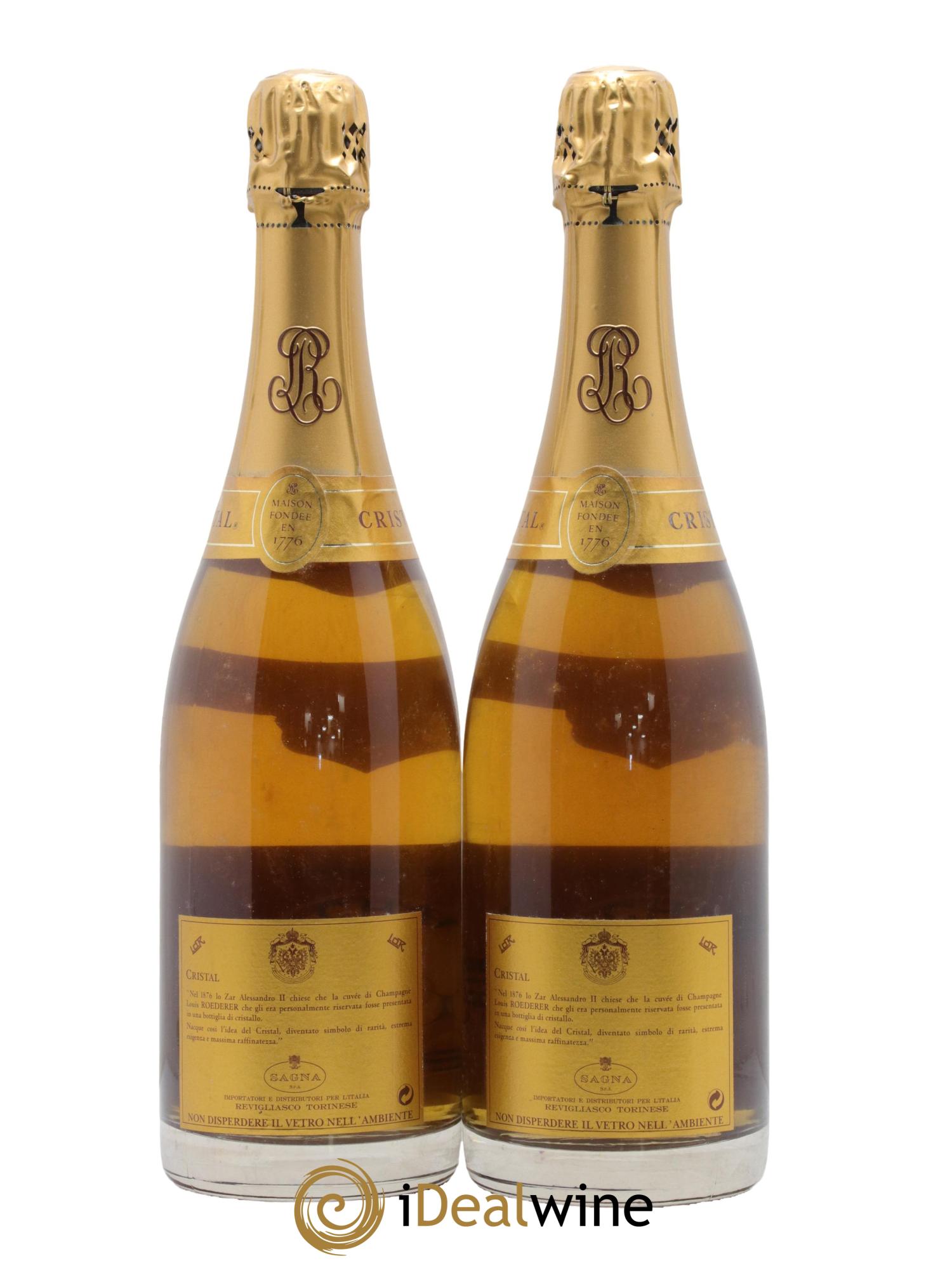 Cristal Louis Roederer 1995 - Posten von 2 Flaschen - 2