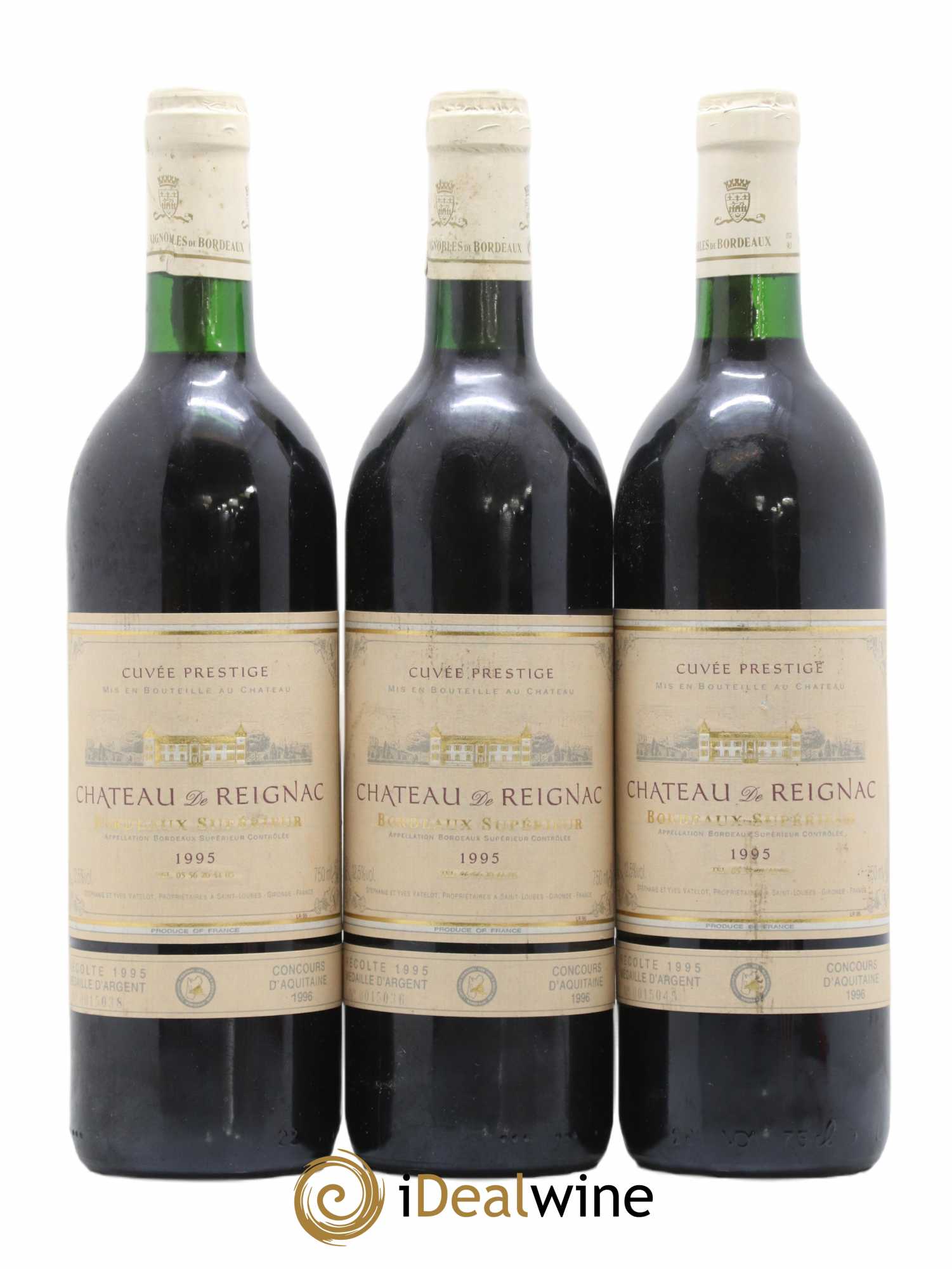 Grand vin de Reignac 1995 - Posten von 3 Flaschen - 0