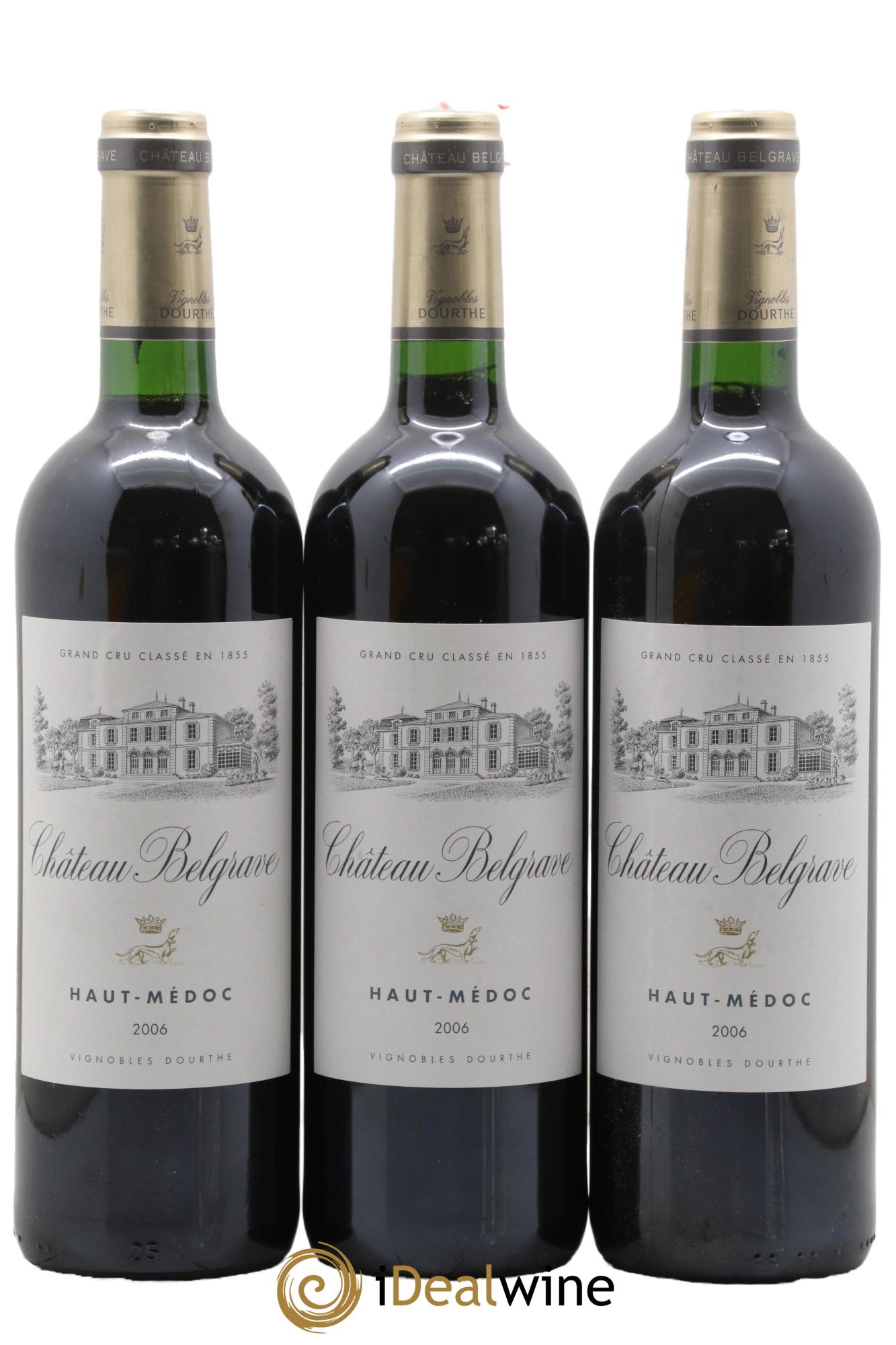 Château Belgrave 5ème Grand Cru Classé 2006 - Lot of 3 bottles - 0