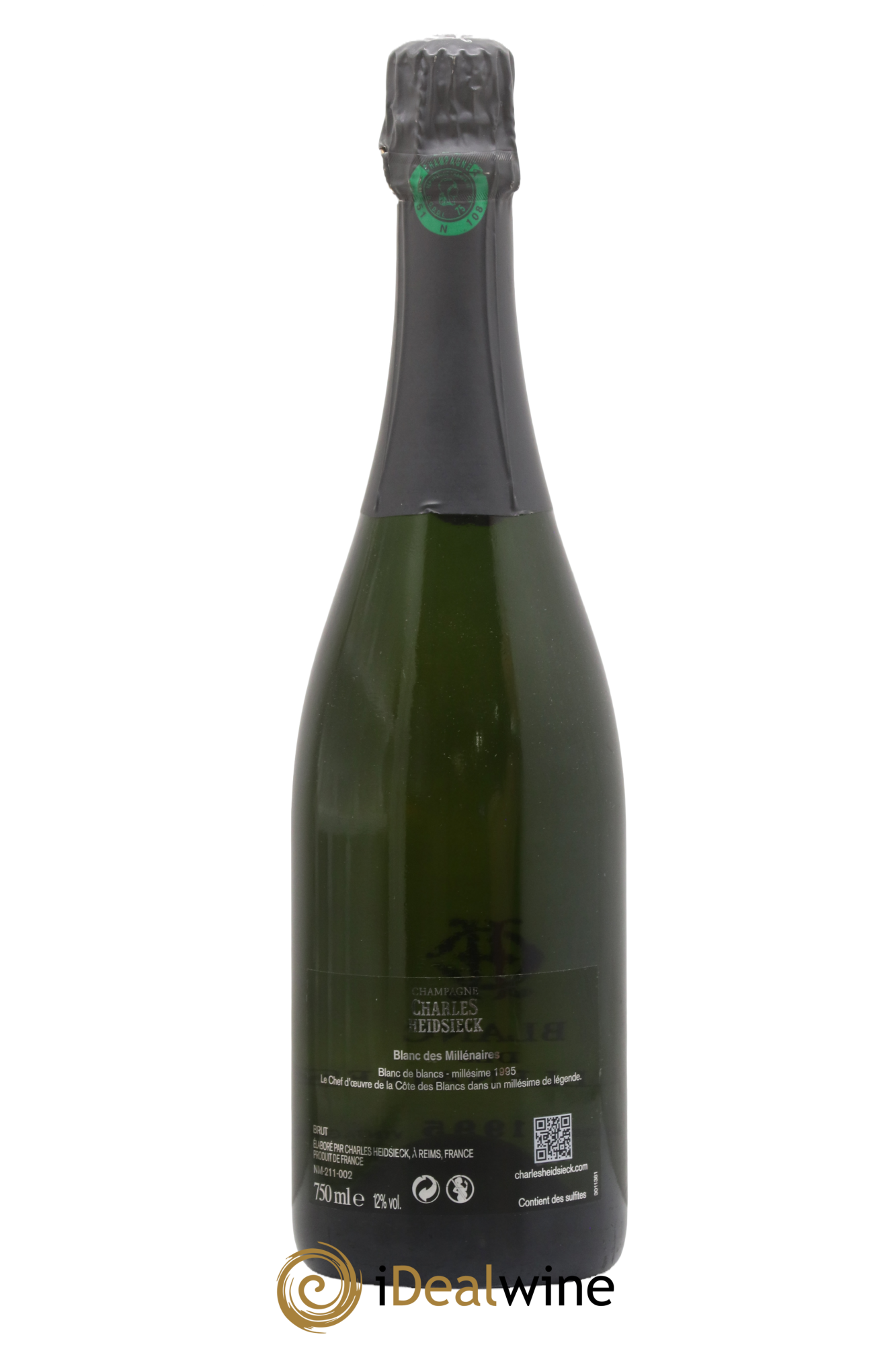 Blanc de Blancs Blanc des Millénaires Brut Charles Heidsieck 1995 - Lot de 1 bouteille - 1