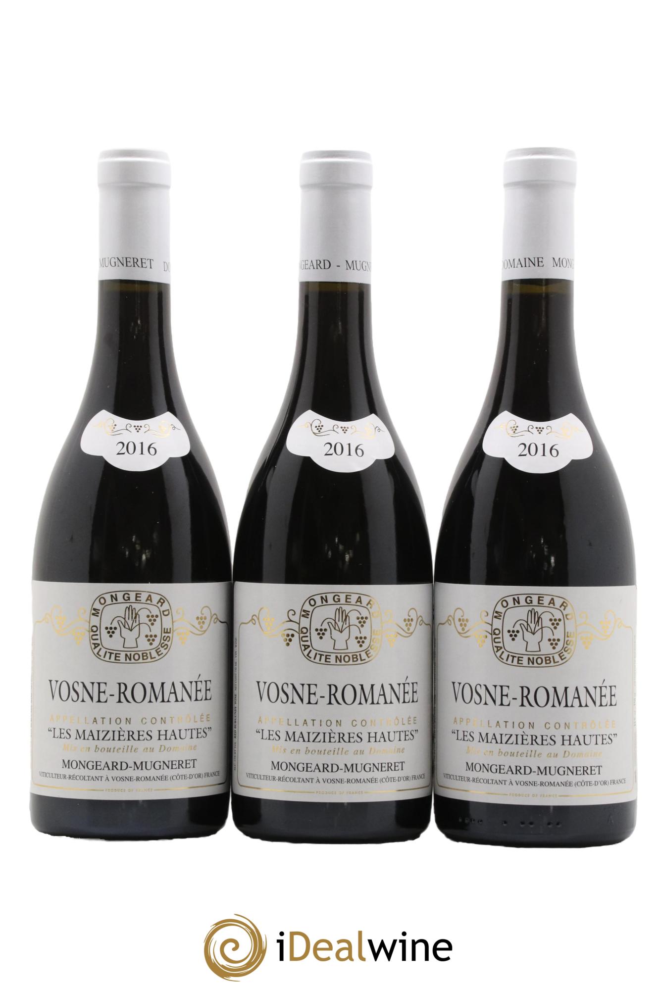 Vosne-Romanée Les Maizières Hautes Mongeard-Mugneret (Domaine) 2016 - Lot de 3 bouteilles - 0